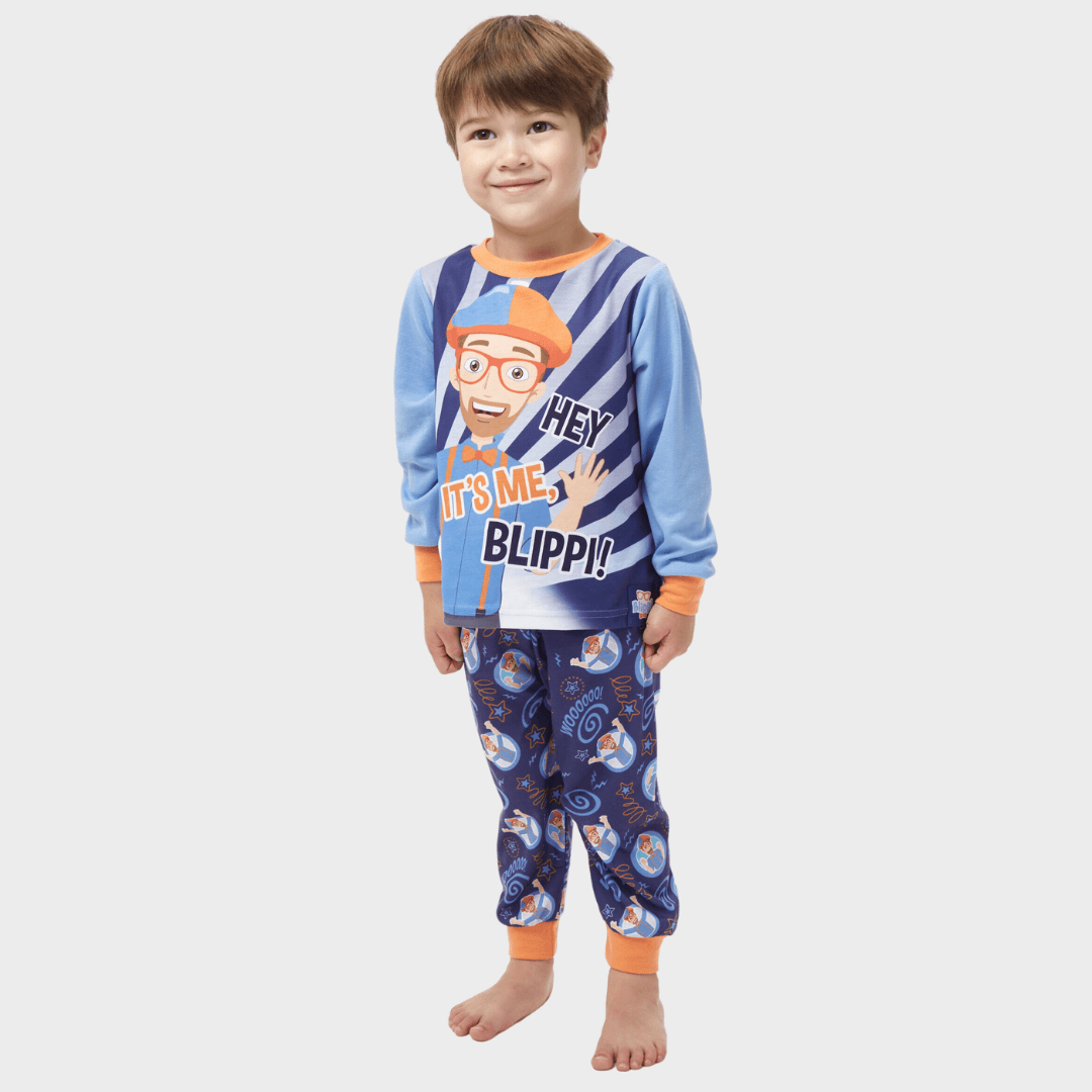 Blippi Kids Pyjamas Long Sleeve Boys Blue PJs – - Main Image