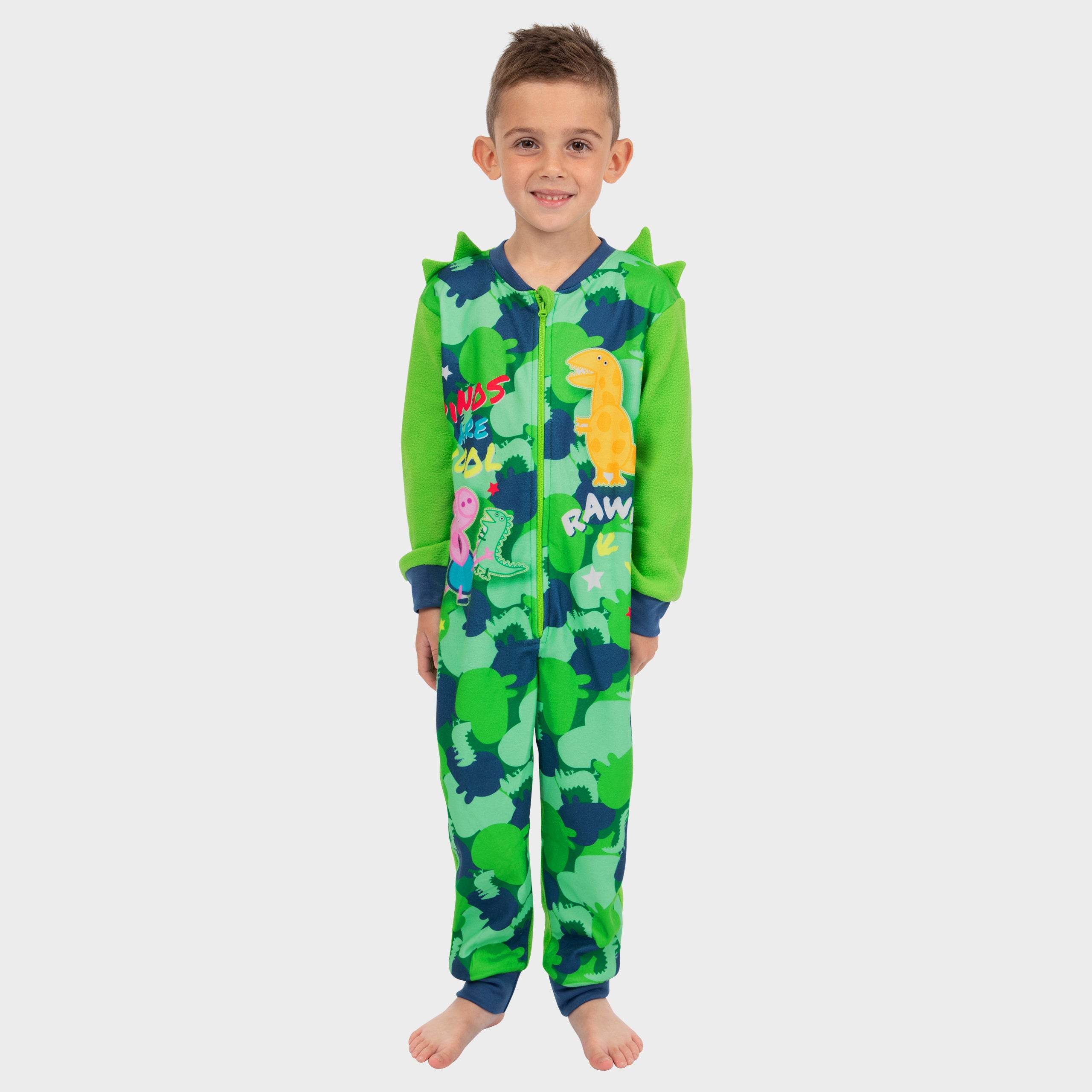 Peppa Pig Jungen George Pig Schlafanzug Kinder 3D Dino Spikes Luxus Full Length Pjs Set, Grün,18-24 Monate Peppa Pig Jungen George Pig Schlafanzug Kinder 3D Dino Spikes Luxus Full Length Pjs Set, Grün,18-24 Monate