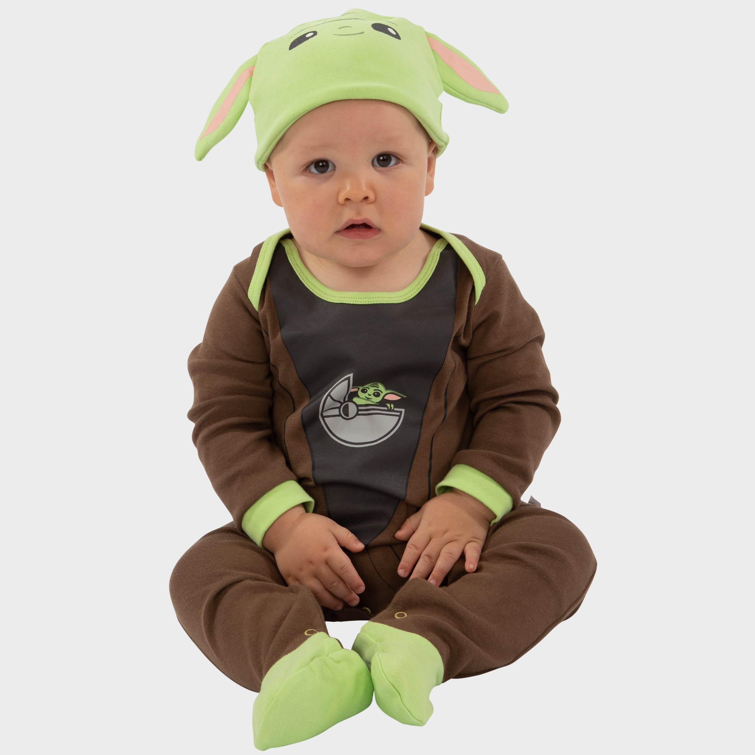 Star Wars Baby Yoda Sleepsuit 100% Cotton 3D Ears Newborn