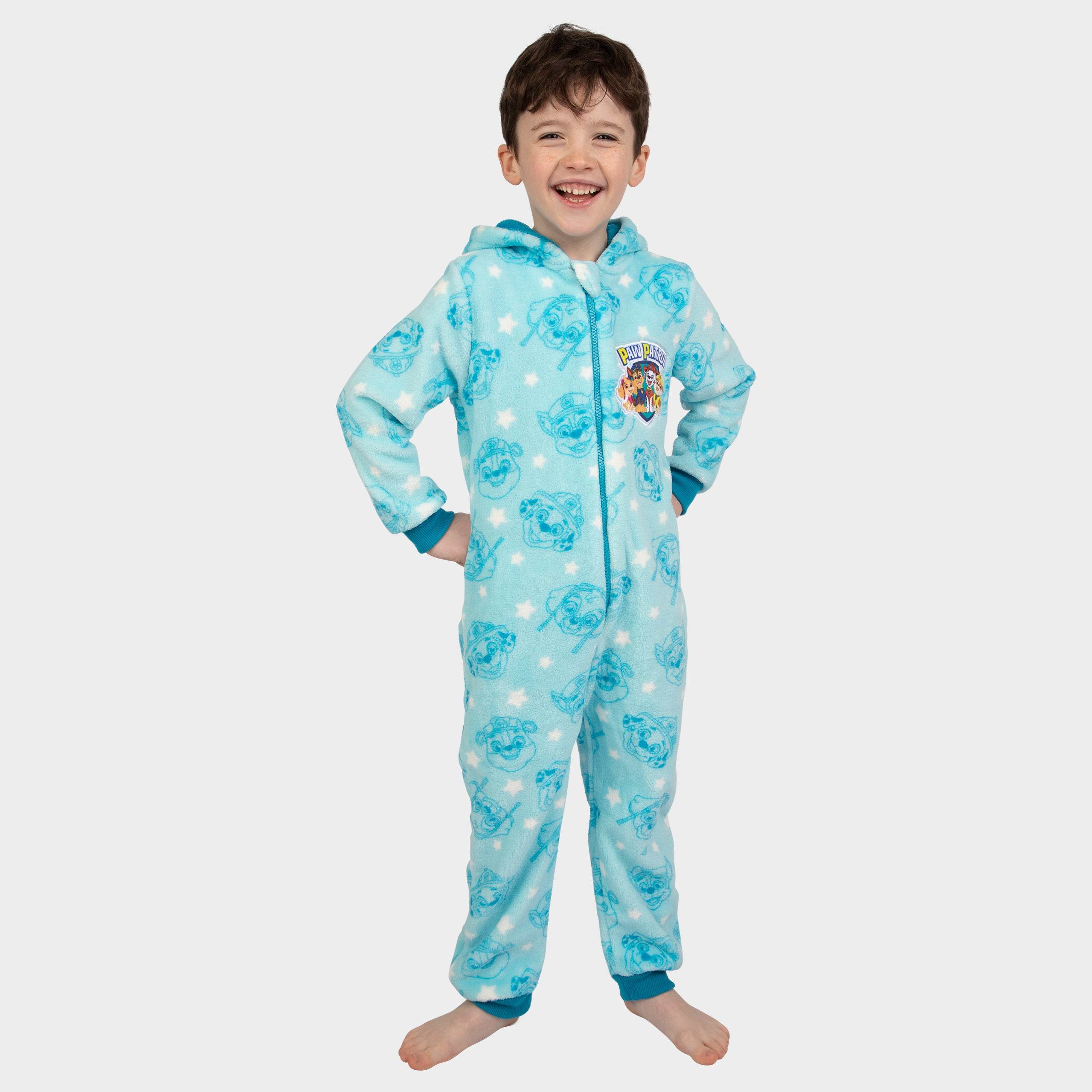 Pyjama Pat' Patrouille - Grenouillère Licenciée 100% Polyester | Manches Longues | Pour Garçons Et Filles 2-5 Ans
