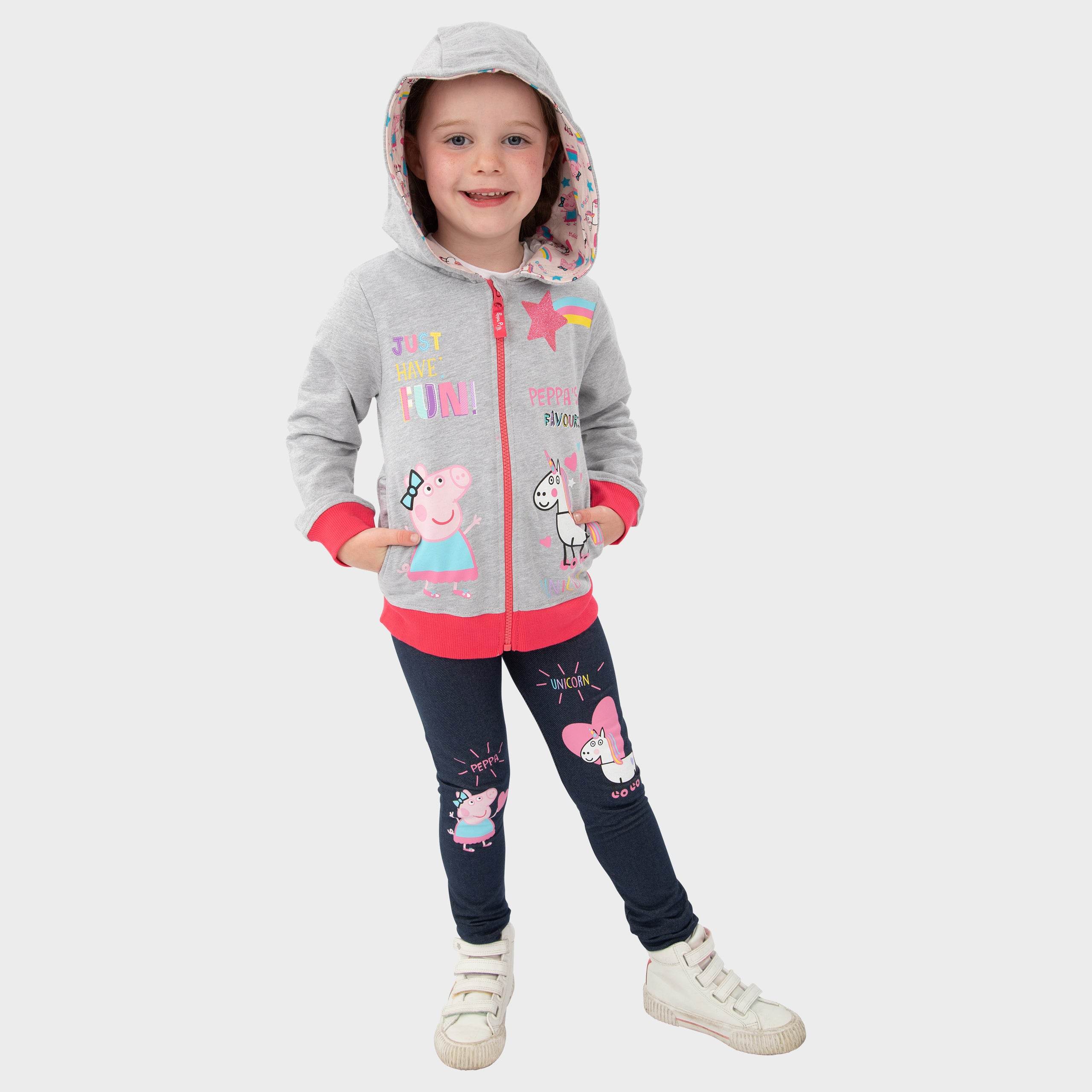 Pink Peppa Pig Appliqué Top & Leggings Set | JoJo Maman Bébé Pink Peppa Pig Appliqué Top & Leggings Set | JoJo Maman Bébé