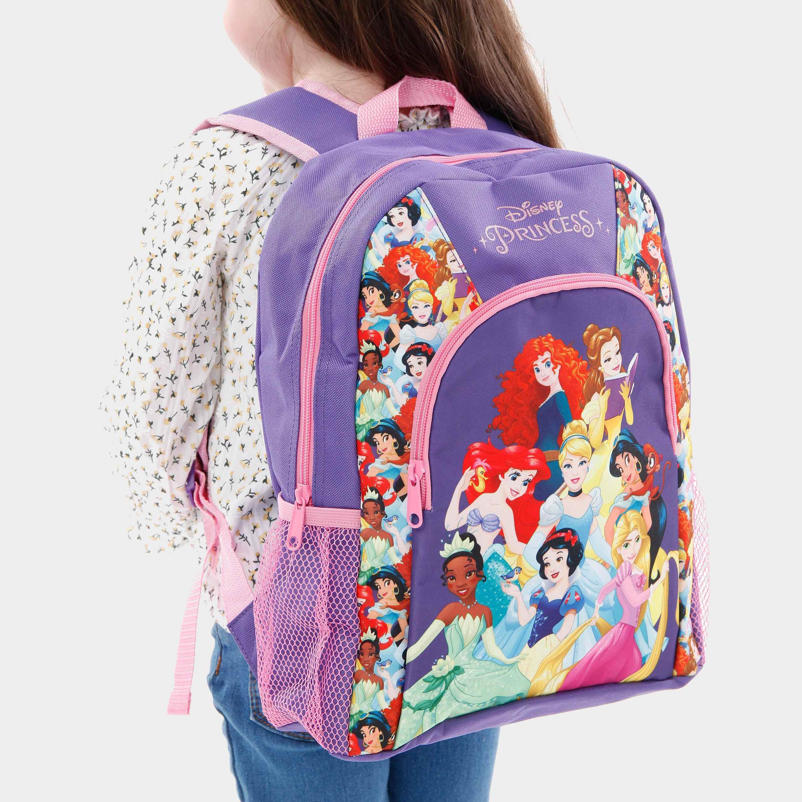 Disney Princess Girls Backpack Ariel, Cinderella Snow White