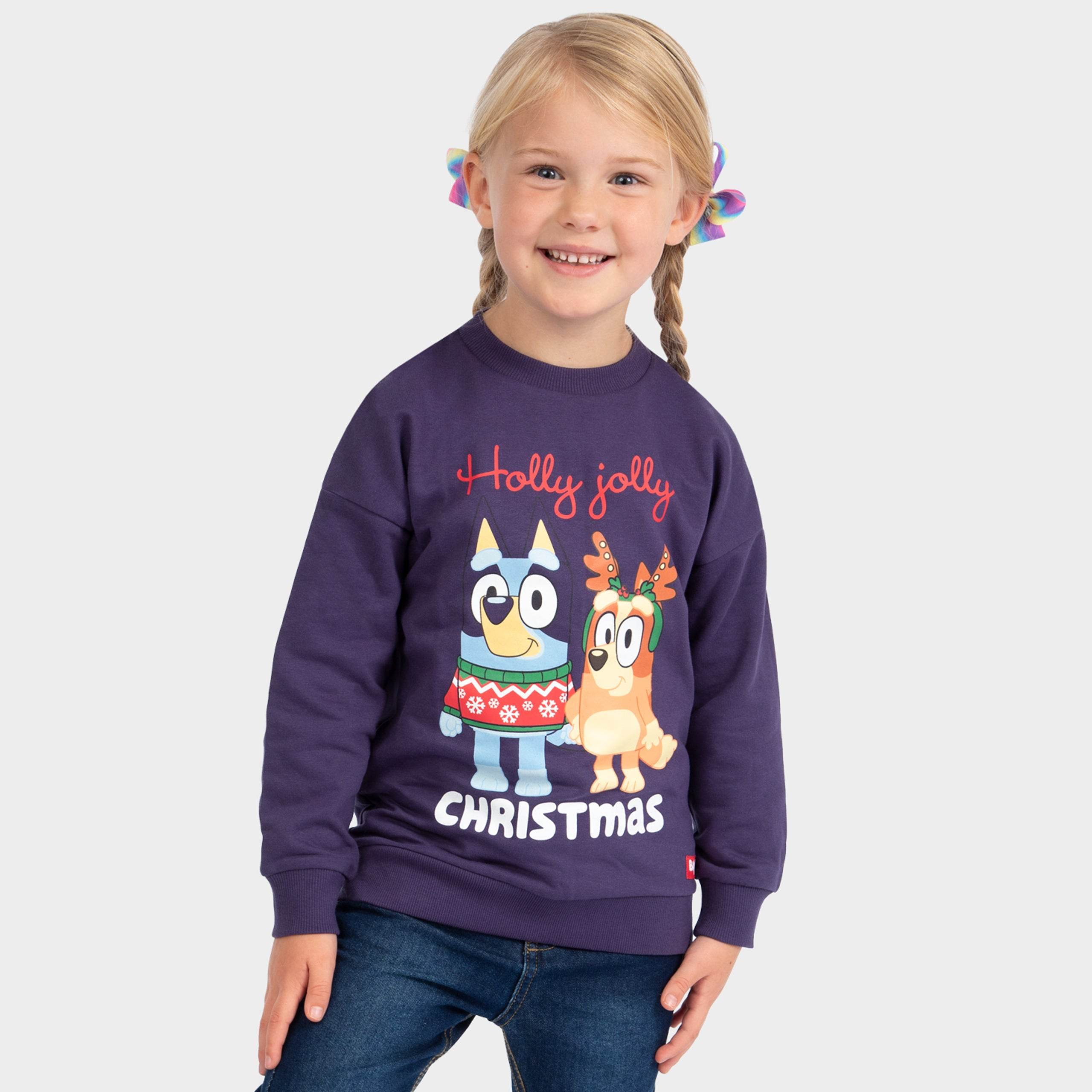Bluey Christmas Sweatshirt Girls Bluey Jumper - Main Image