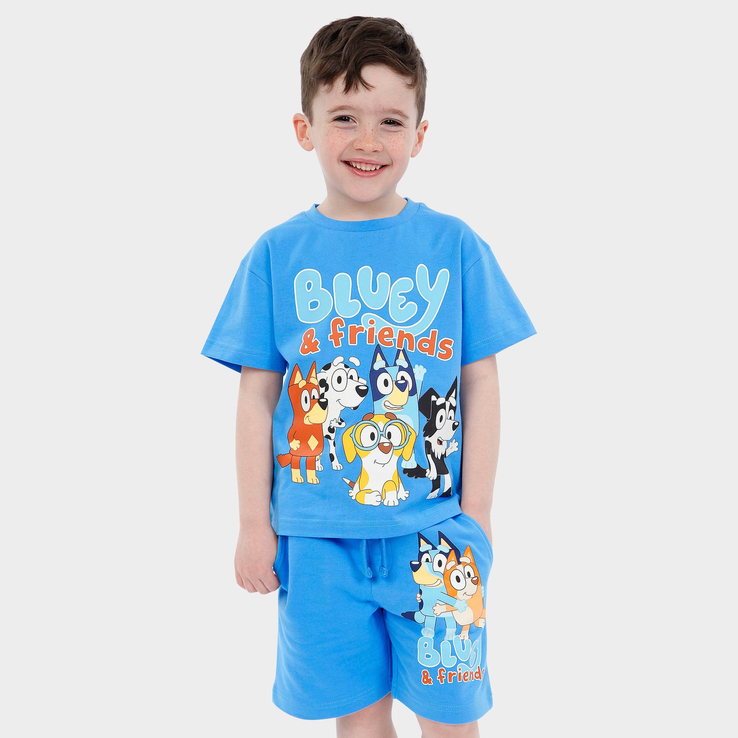 Ensemble Sweat Et Short Garçon Bluey - Pull Chaud Et Short Confort 2 Pièces