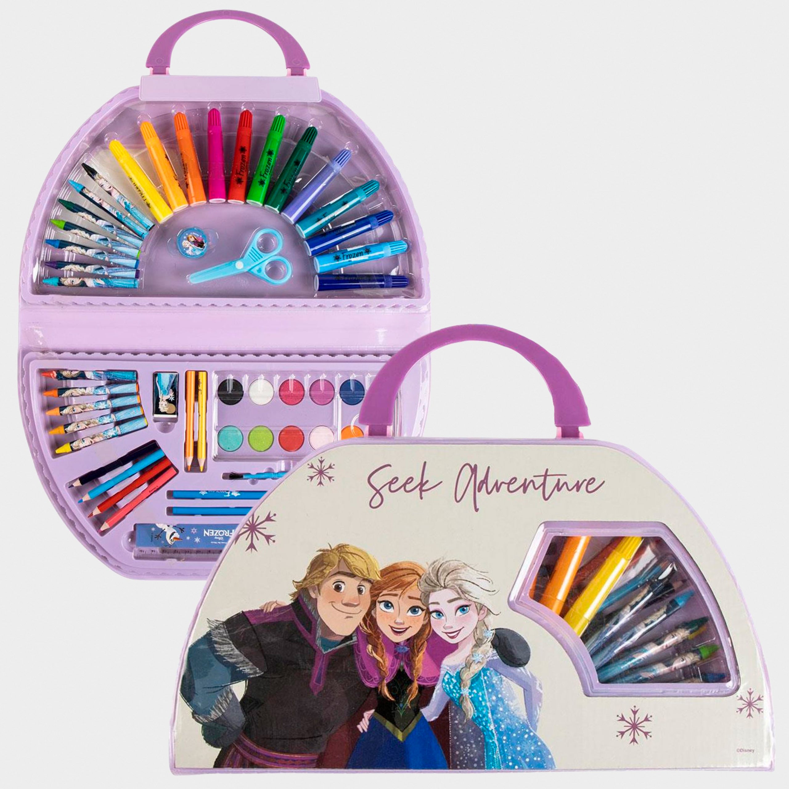 Disney Frozen 50 Piece Colouring Set | Elsa & Anna Stationary Set ...