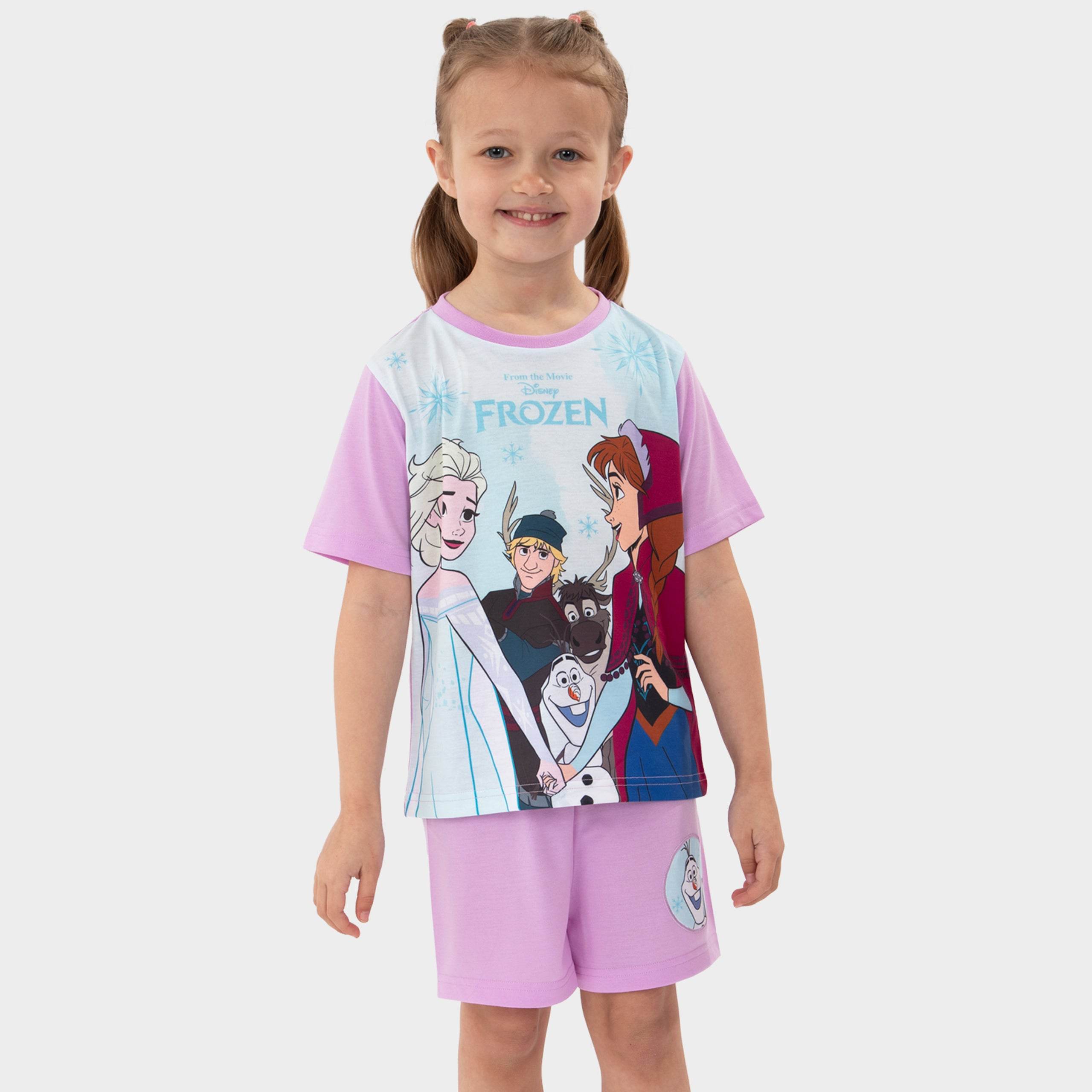 Disney Frozen Girls Short Pyjamas Girls Pjs