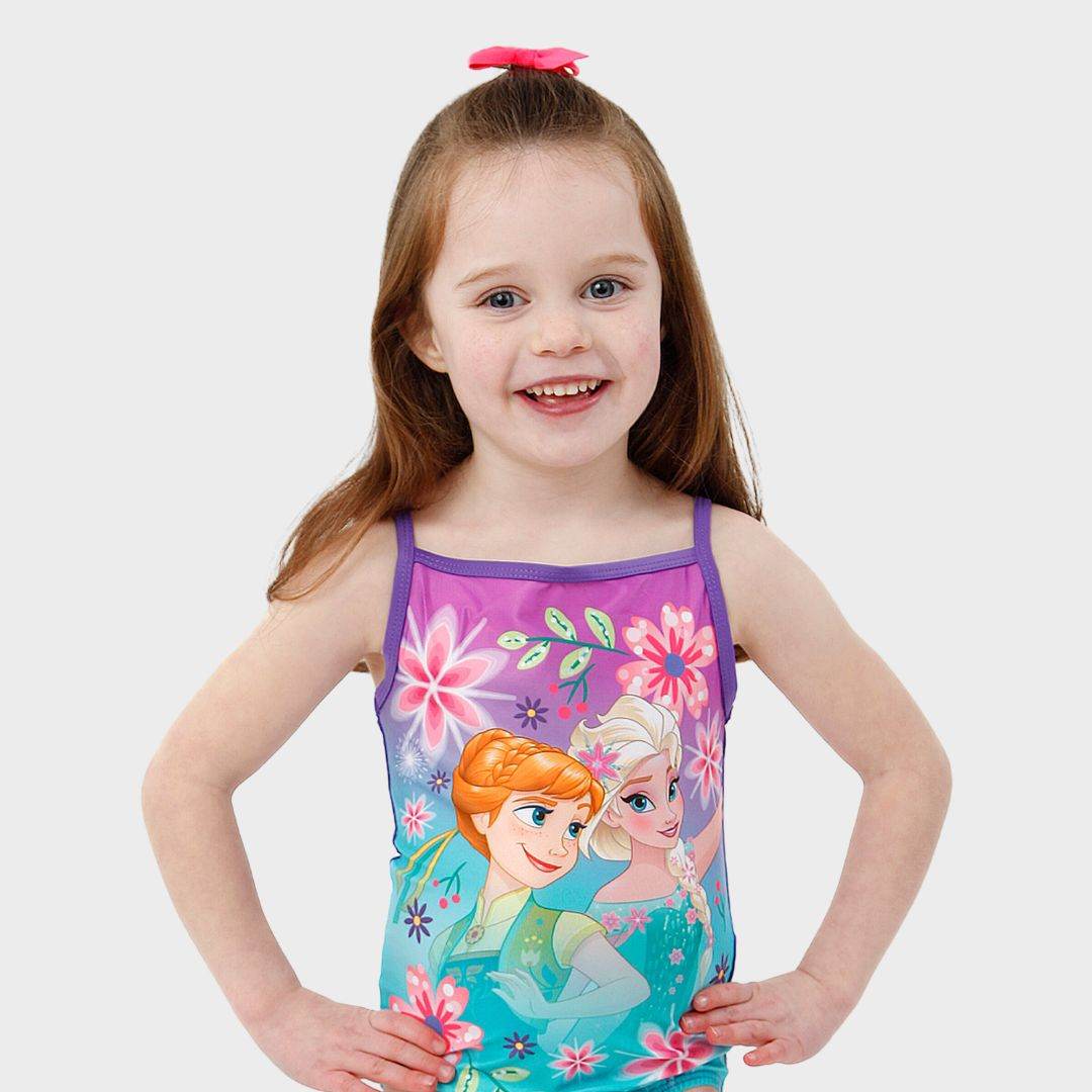 Disney Frozen Swimming Costume Anna Elsa Blue/Purple