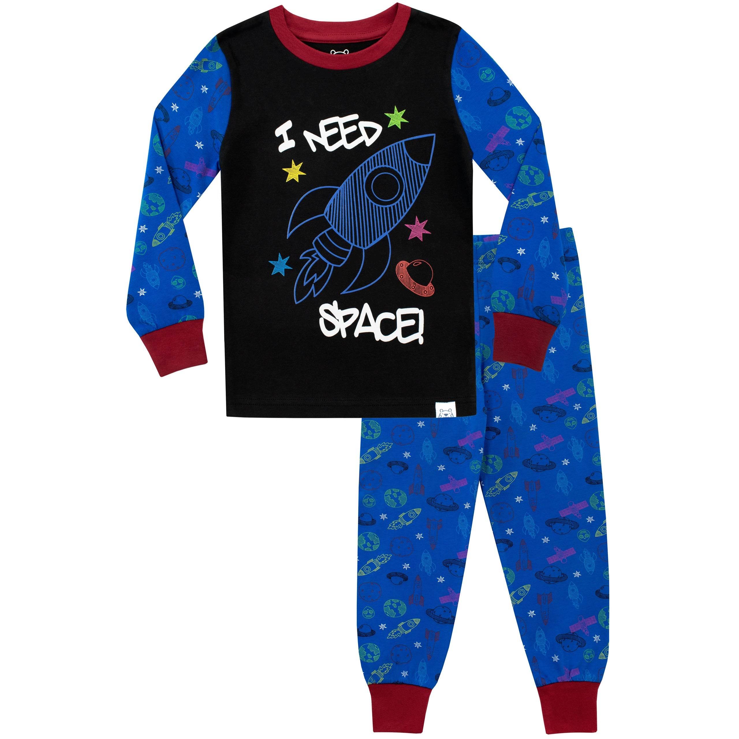 Next SNUGGLE 3 PACK - Pyjama - blue dinosaur print/blauw Next SNUGGLE 3 PACK - Pyjama - blue dinosaur print/blauw