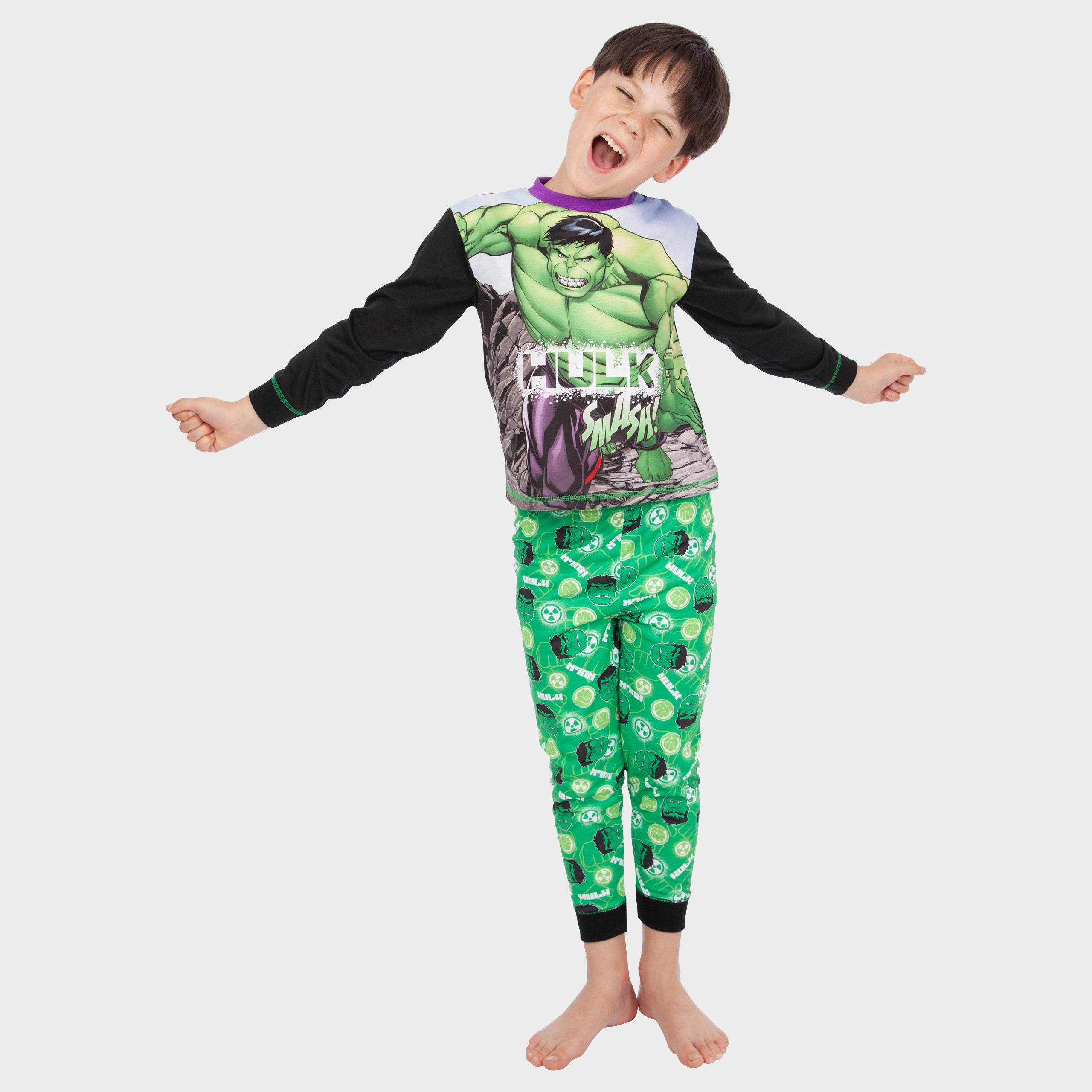 Pajama Sets Hulk Pijama Marvel Incredible Hulk Boys Pyjamas Green
