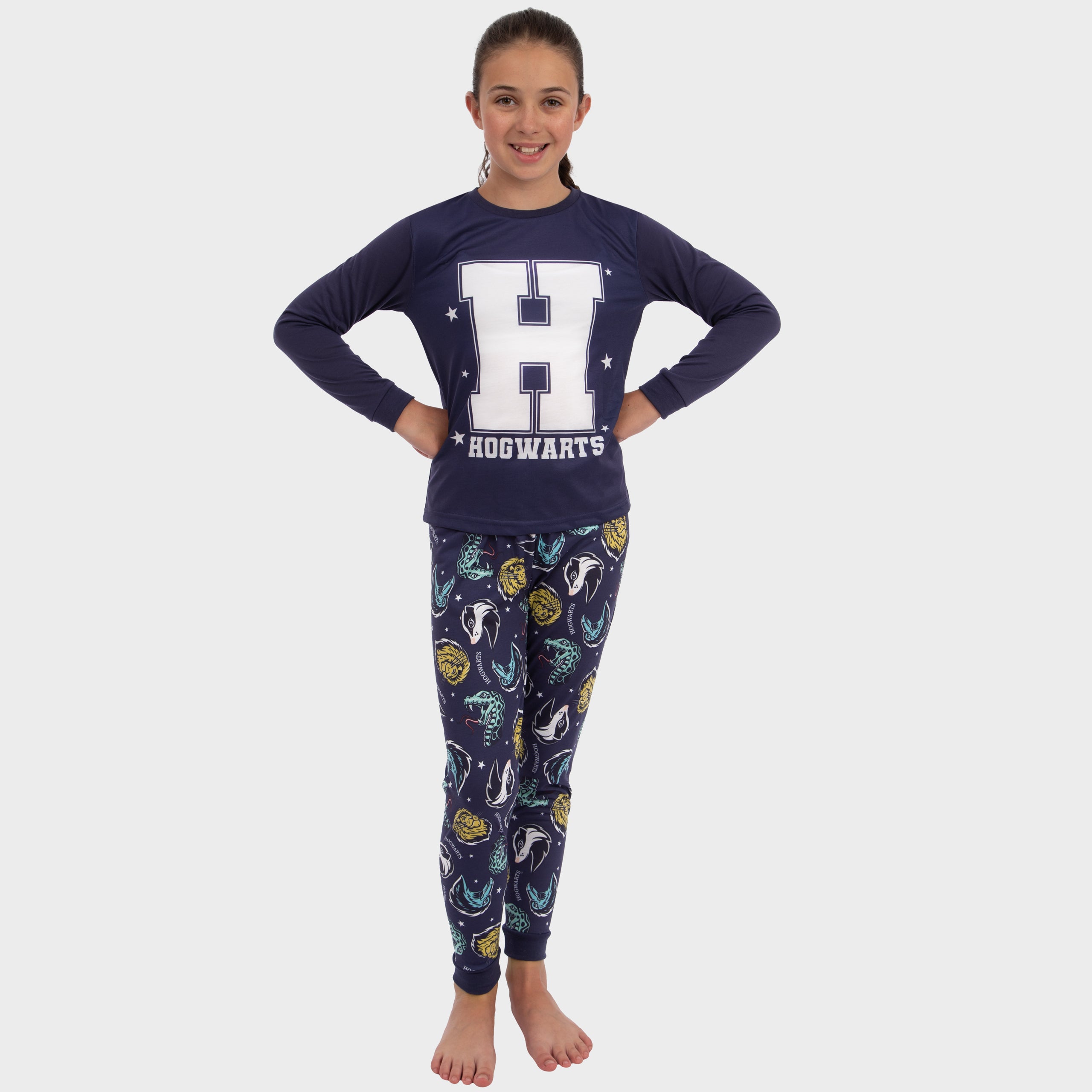 Pigiama Harry Potter Donna – Set Maglietta E Pantaloncini, Castello Di Hogwarts E Stemma Grifondoro, Taglia X-Large