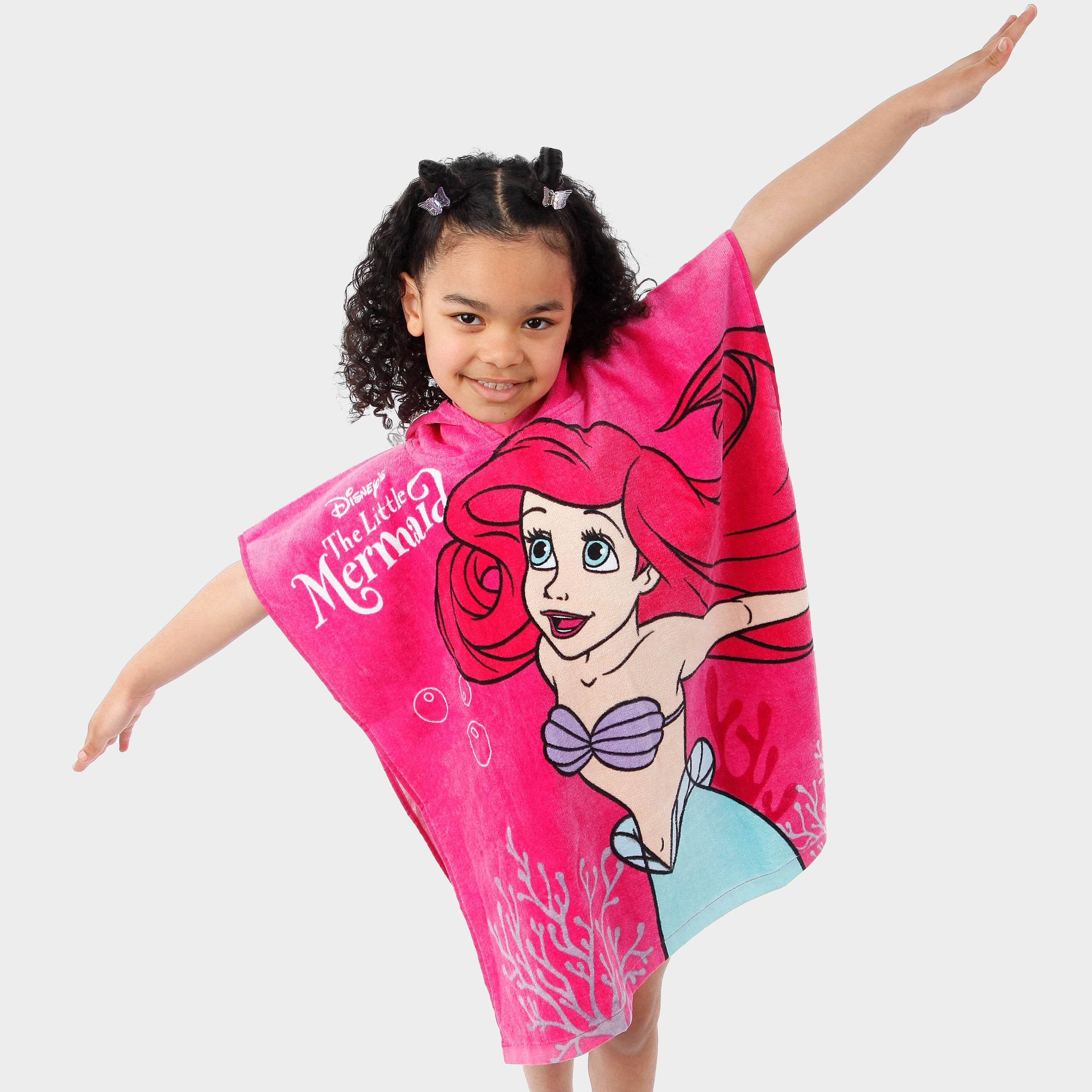 The Little Mermaid Poncho Girls Disney Hooded Towel Character the-little-mermaid-poncho-girls-disney-hooded-towel-character