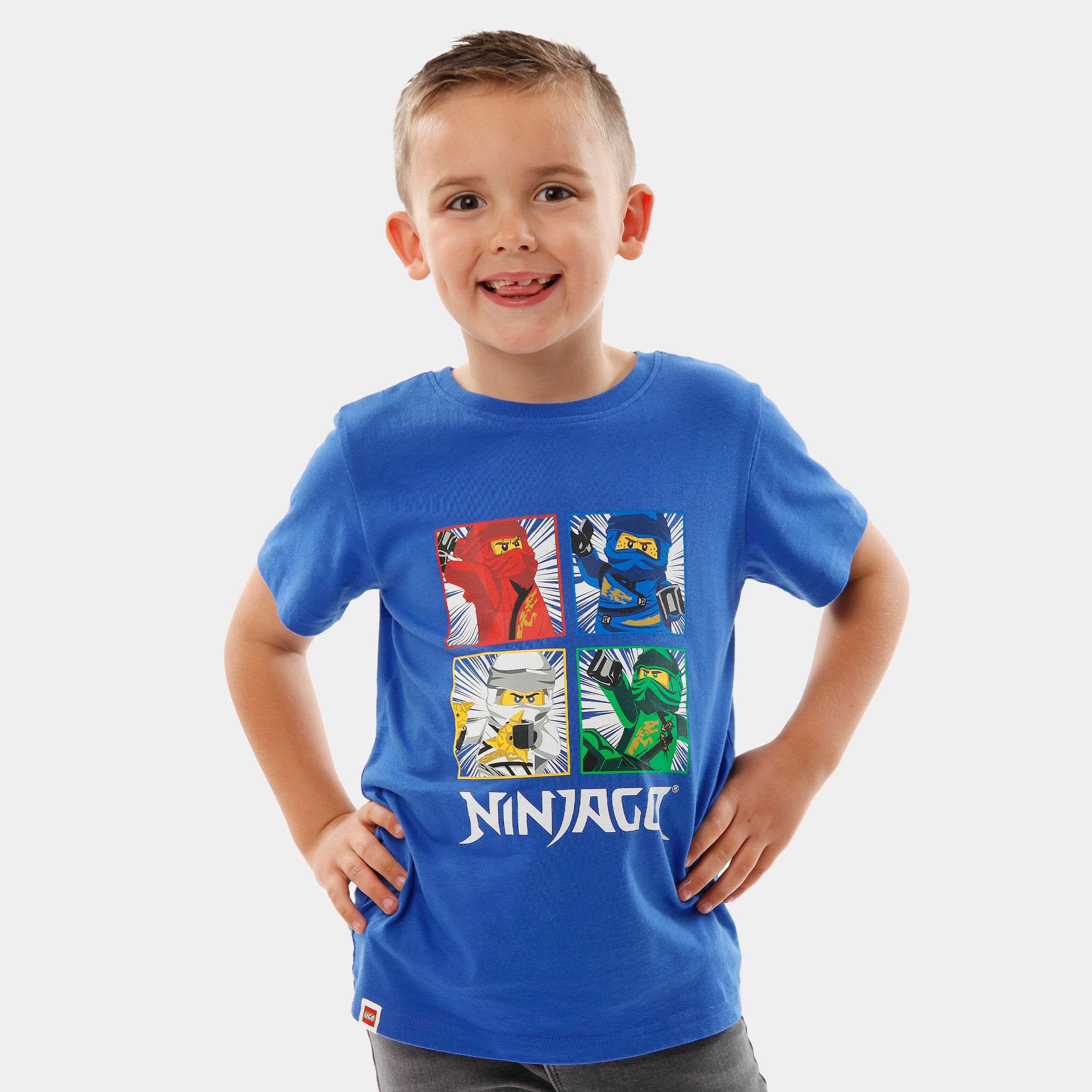 Lego Ninjago Kids T-Shirt 100% Cotton Blue Ninja Tee