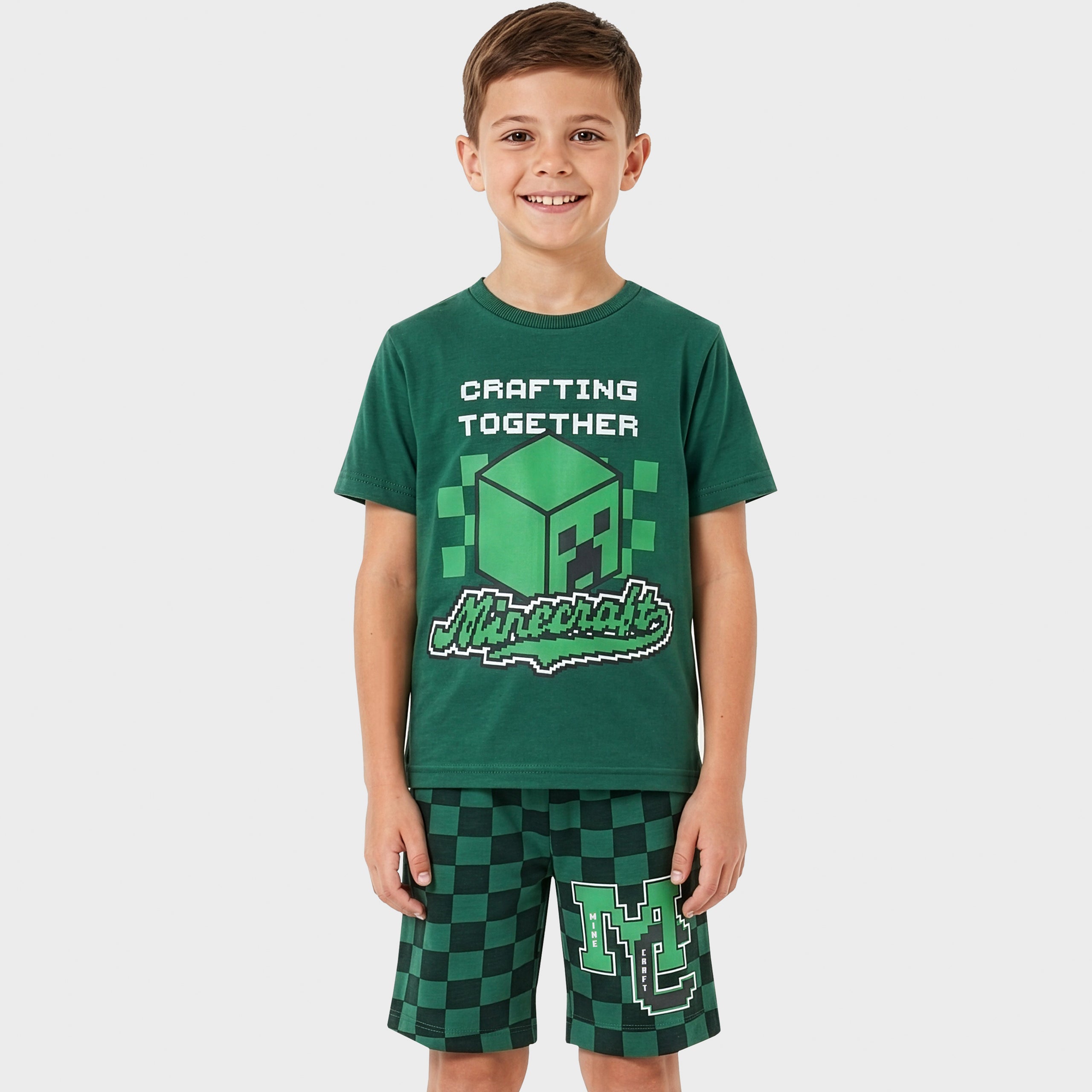 Minecraft Pyjama's Voor Jongens | Creeper Gaming Set | Schwarz 146 Minecraft Pyjama's Voor Jongens | Creeper Gaming Set | Schwarz 146