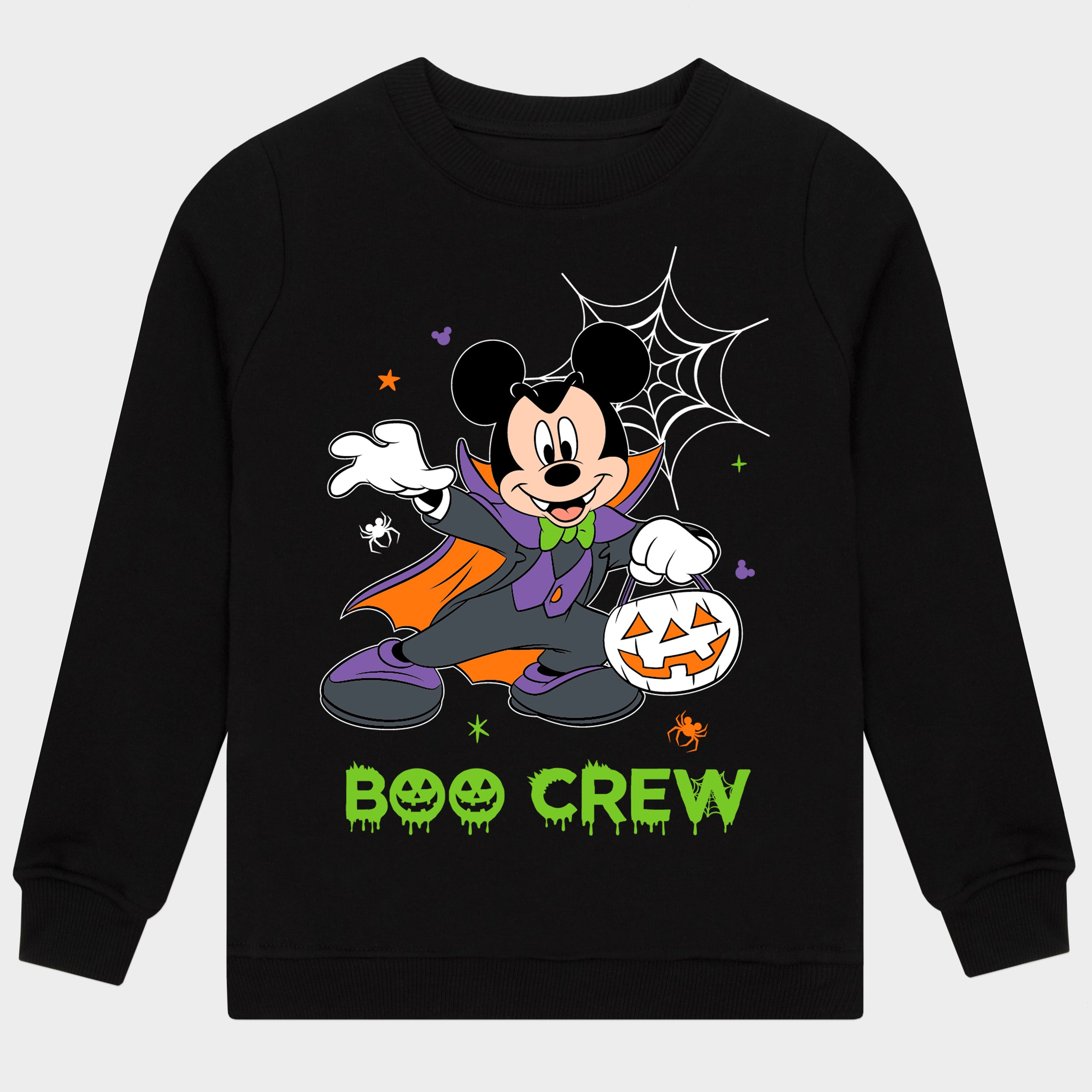 Mickey Mouse Sweatshirt Halloween Boo Crew Sweater Boys Jumper