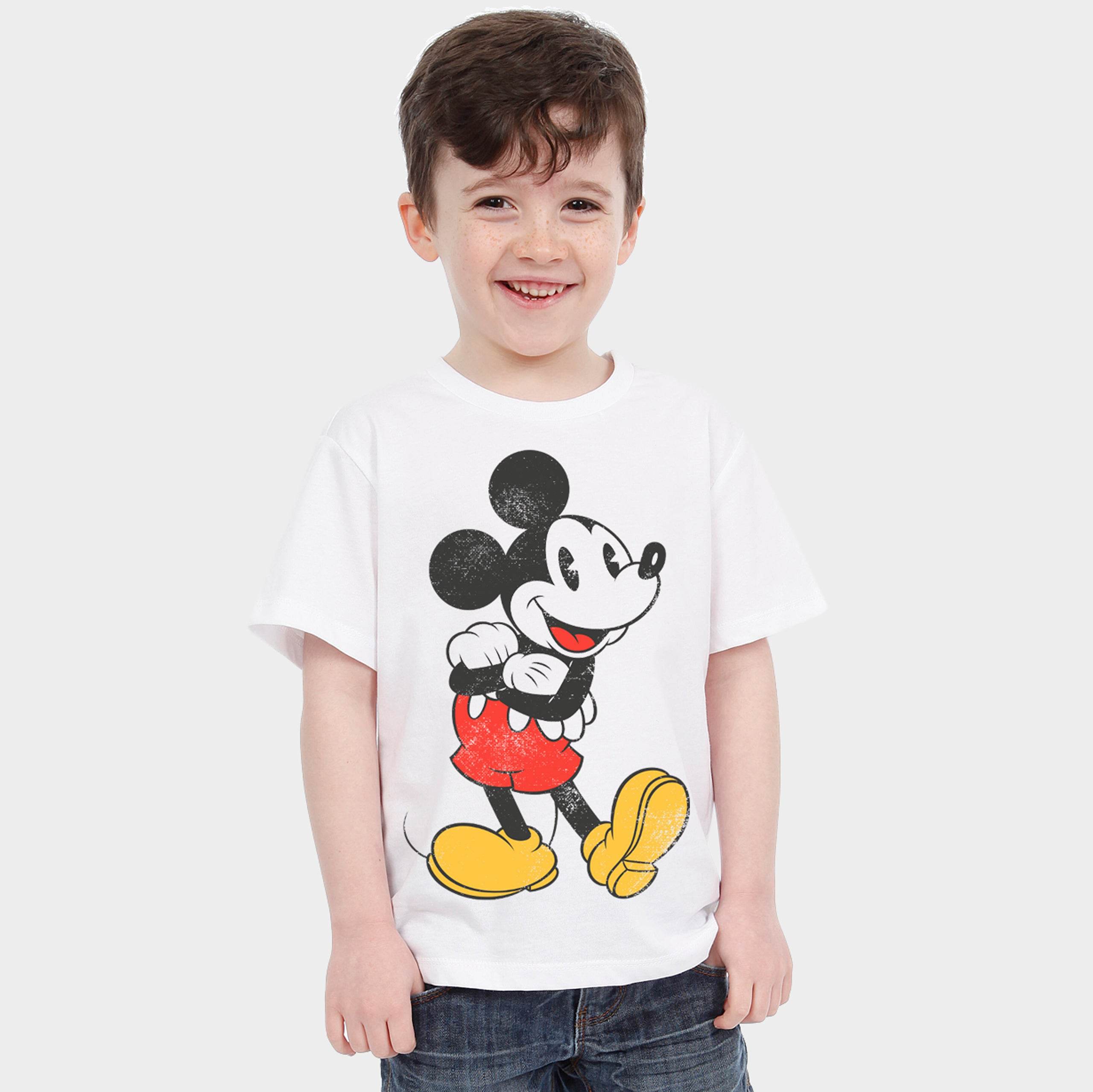 Maglietta Unisex Mickey Mouse Forme Geometriche Per Bambini E Ragazzi – Cotone Morbido