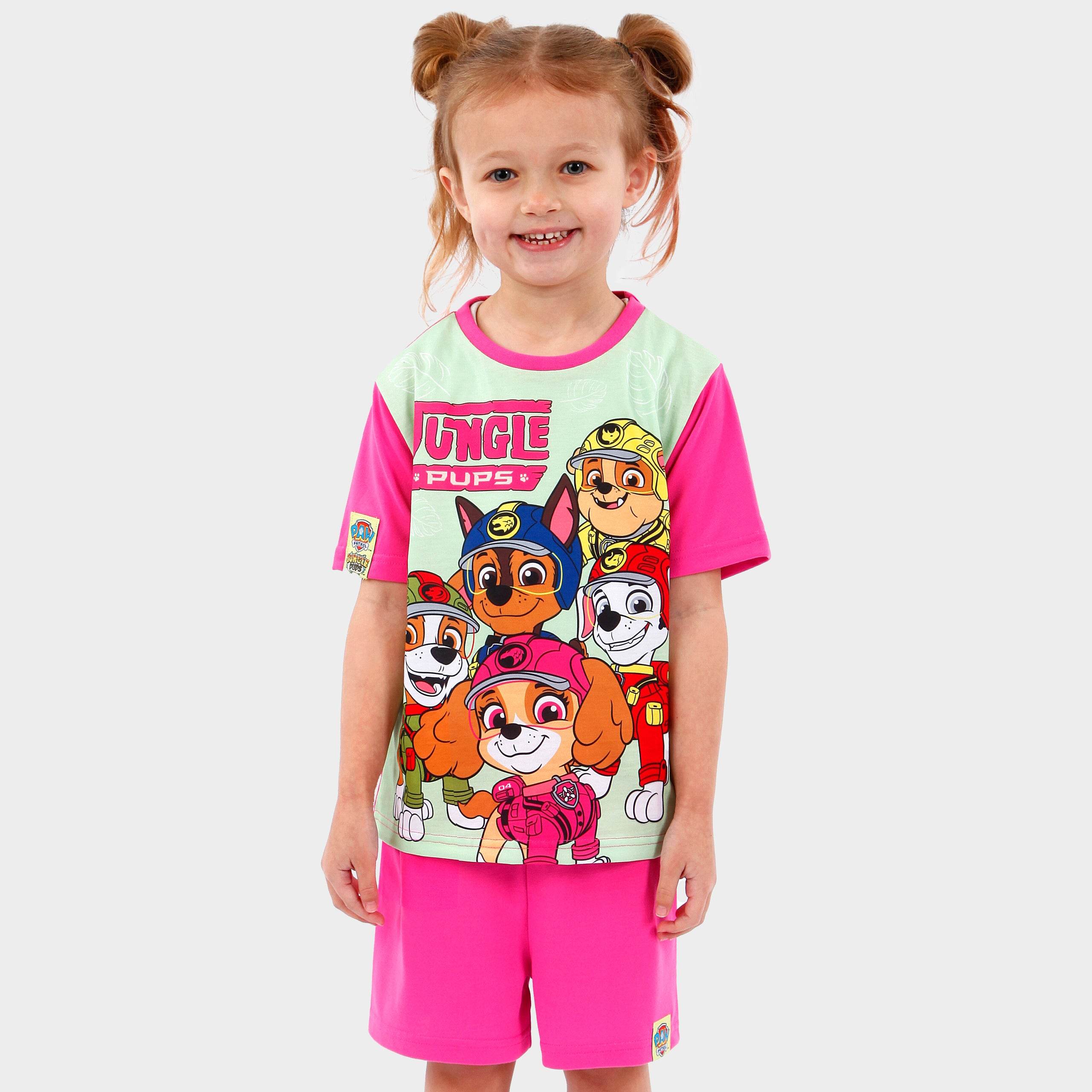 Paw Patrol Skye KATOENEN, roze TWEEDELIG pyjama VOOR DE ZOMER met korte Paw Patrol Skye KATOENEN, roze TWEEDELIG pyjama VOOR DE ZOMER met korte