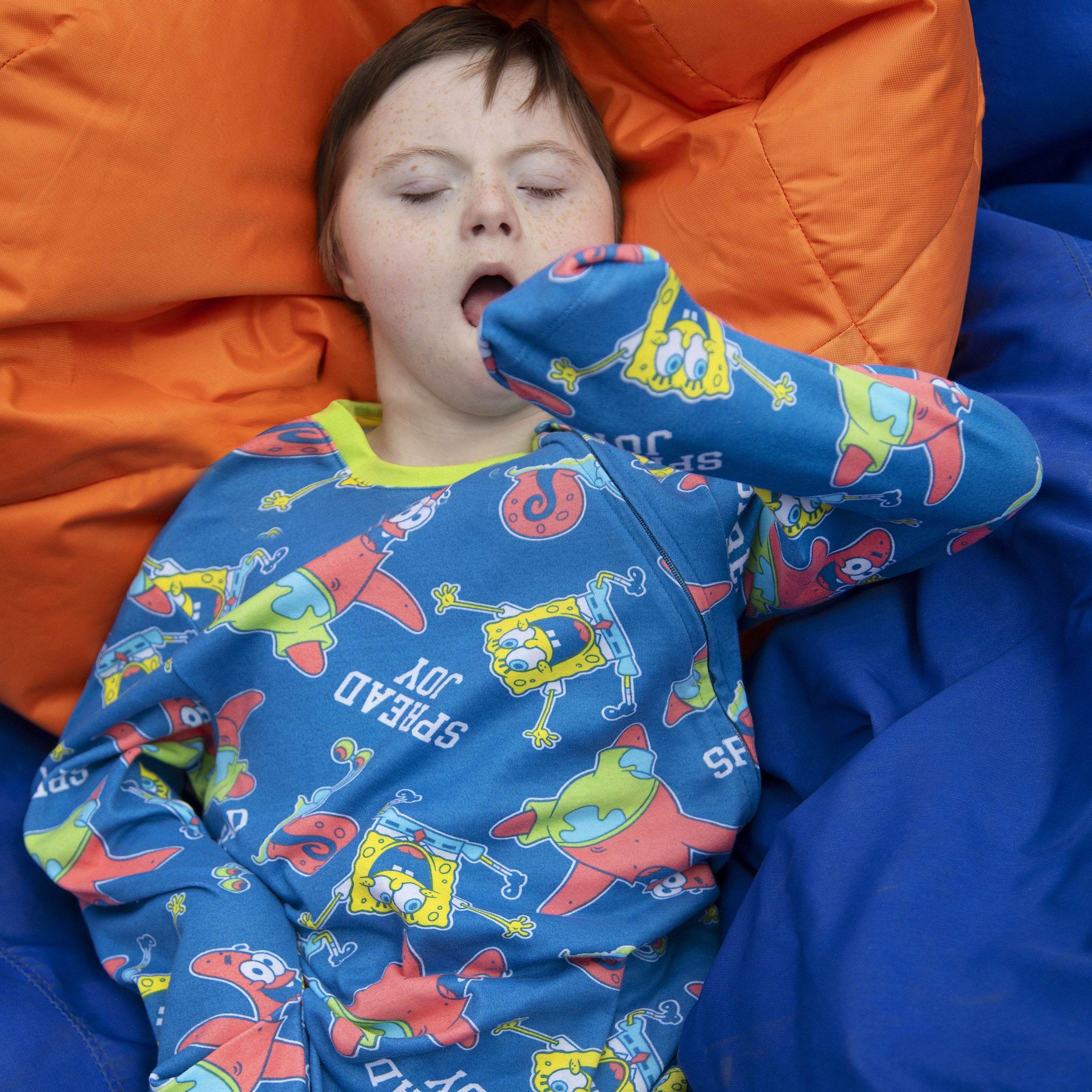 SpongeBob SquarePants Onesie Adaptive Easy Wear Boys Onesie 