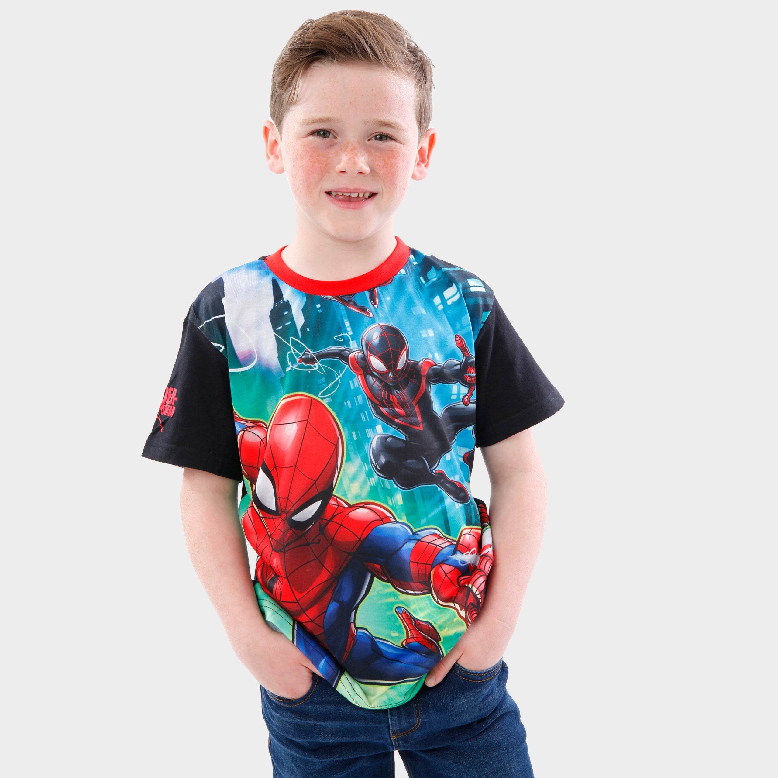 Spiderman Boys T Shirt Marvel Kids T Shirt Black Red Character spiderman-boys-t-shirt-marvel-kids-t-shirt-black-red-character