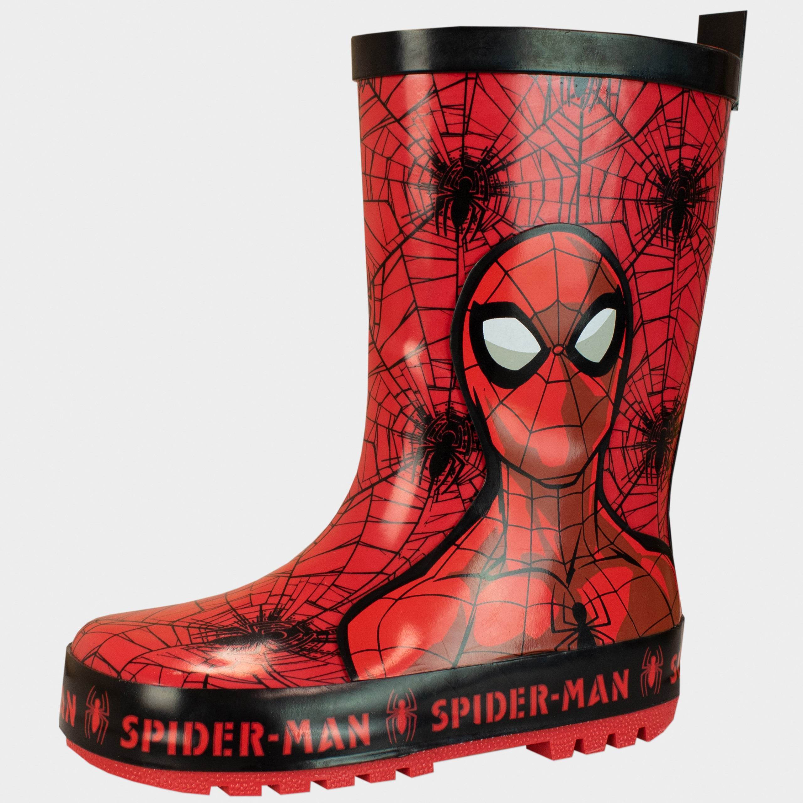 Marvel Spider-Man Wellies Kids Wellington Boots Red
