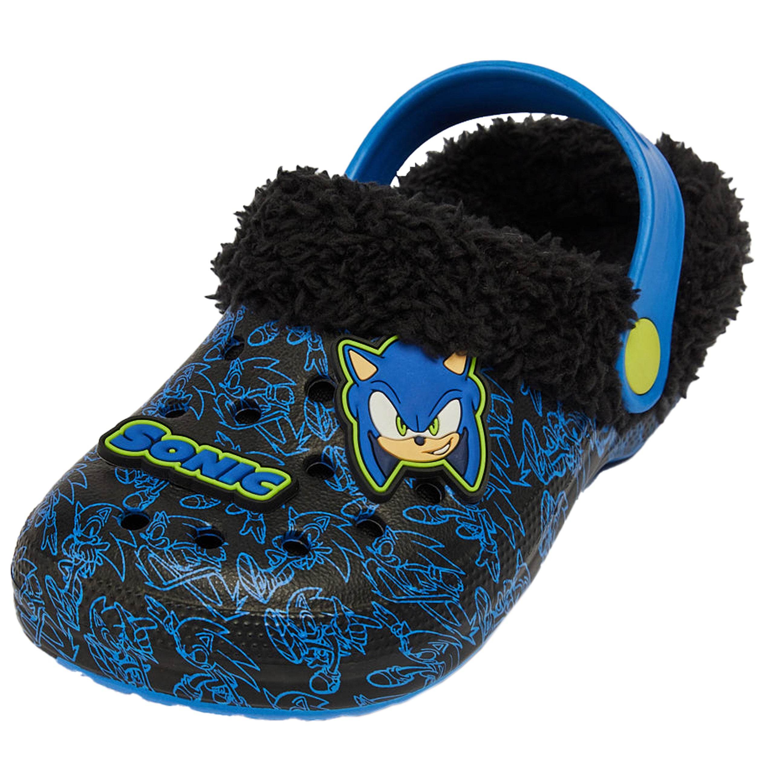 Sonic The Hedgehog Clogs Enfants Avec Charms Officiels - Sandales D'Été, Sabots Plage Garçons Filles, Sangle Cheville Ajustable
