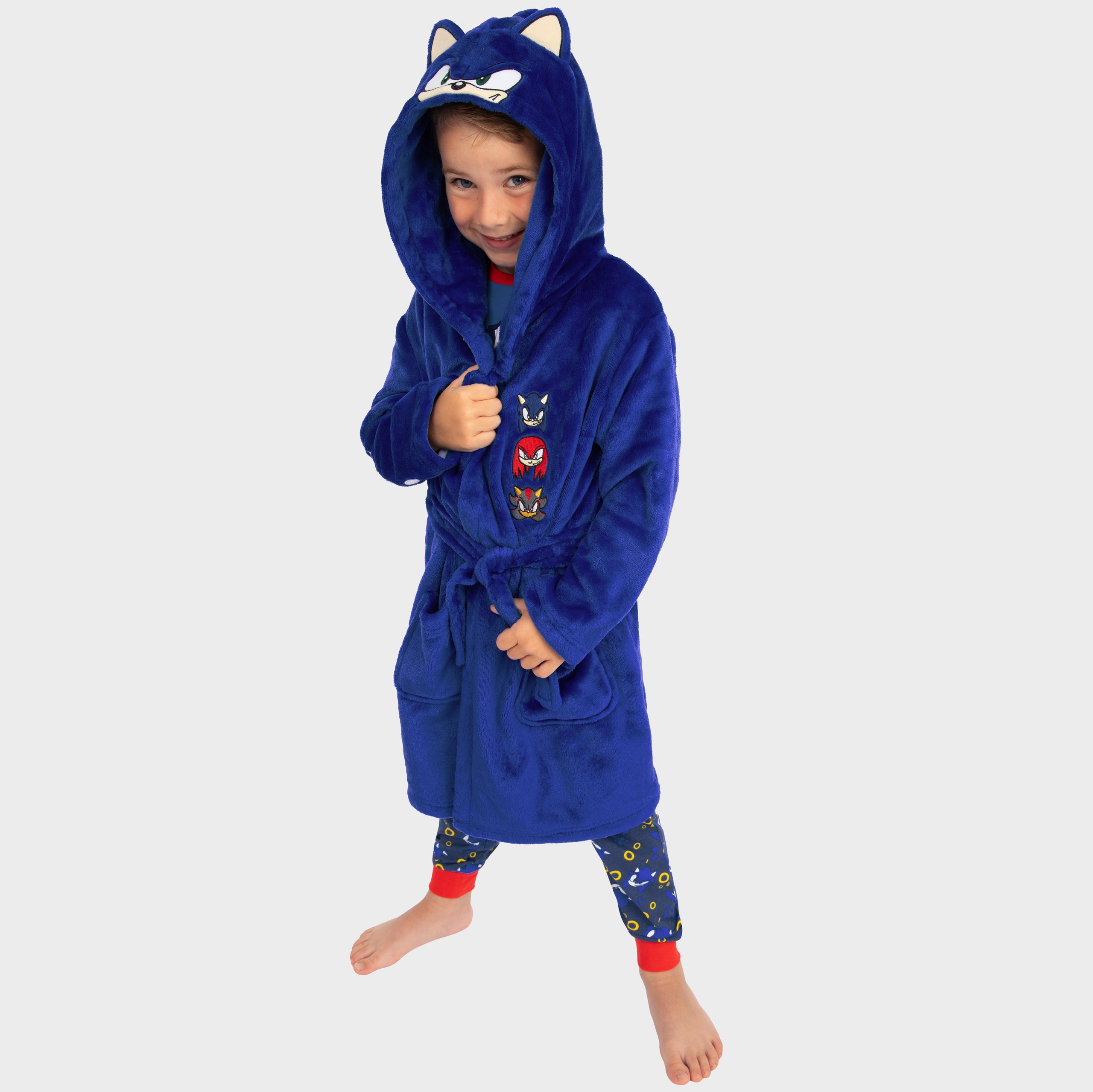 Sonic The Hedgehog Dressing Gown | Boys Hooded Gowns
