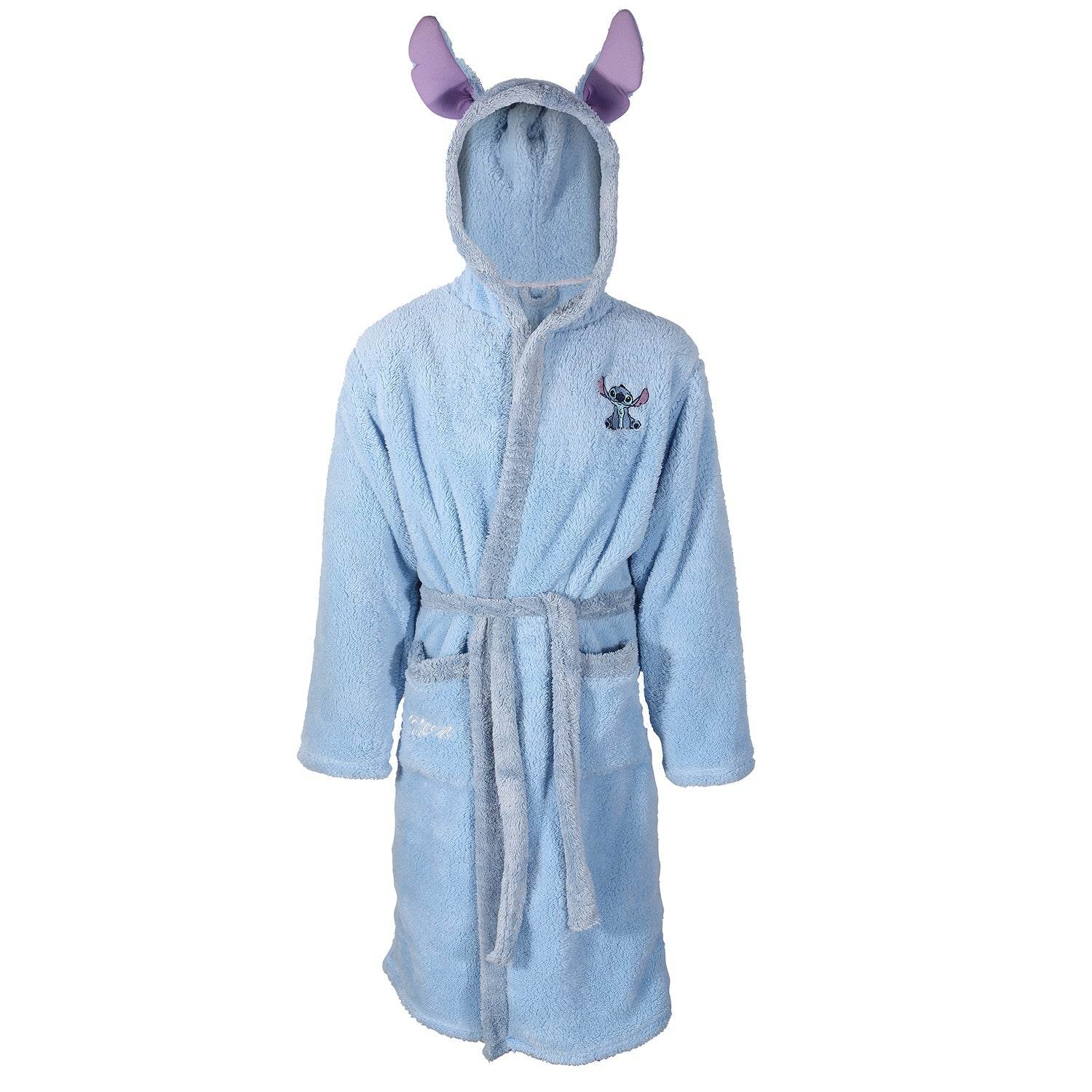 Women's Lilo & Stitch Fleece Hooded Dressing Gown - Soft Disney Stitch Print Robe With Pockets, Officially Licensed Lilo And Stitch Robe Women's Lilo & Stitch Fleece Hooded Dressing Gown - Soft Disney Stitch Print Robe With Pockets, Officially Licensed Lilo And Stitch Robe