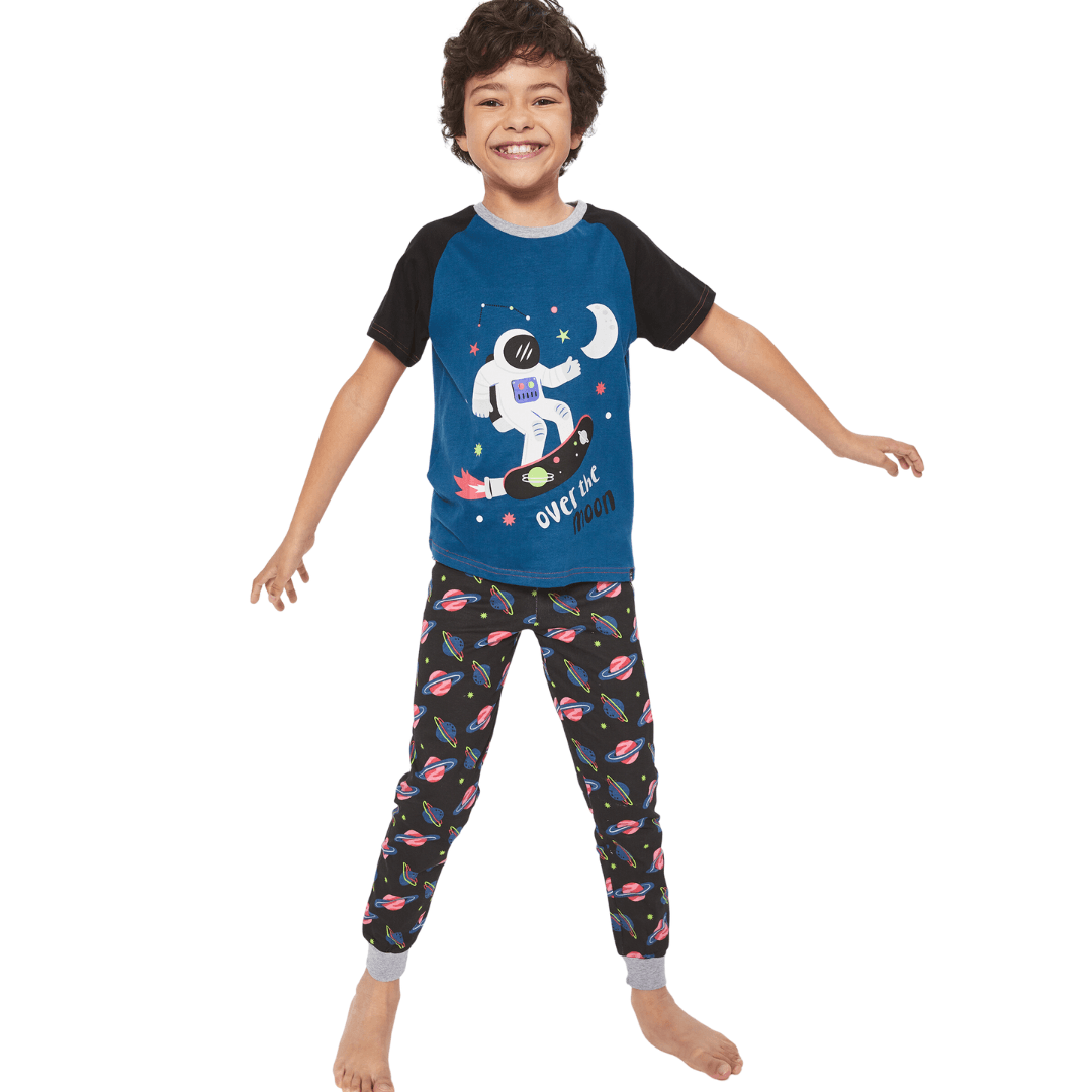 Ensemble Pyjama Garçon Harry Bear Bêcheur - Court 100% Coton Confortable