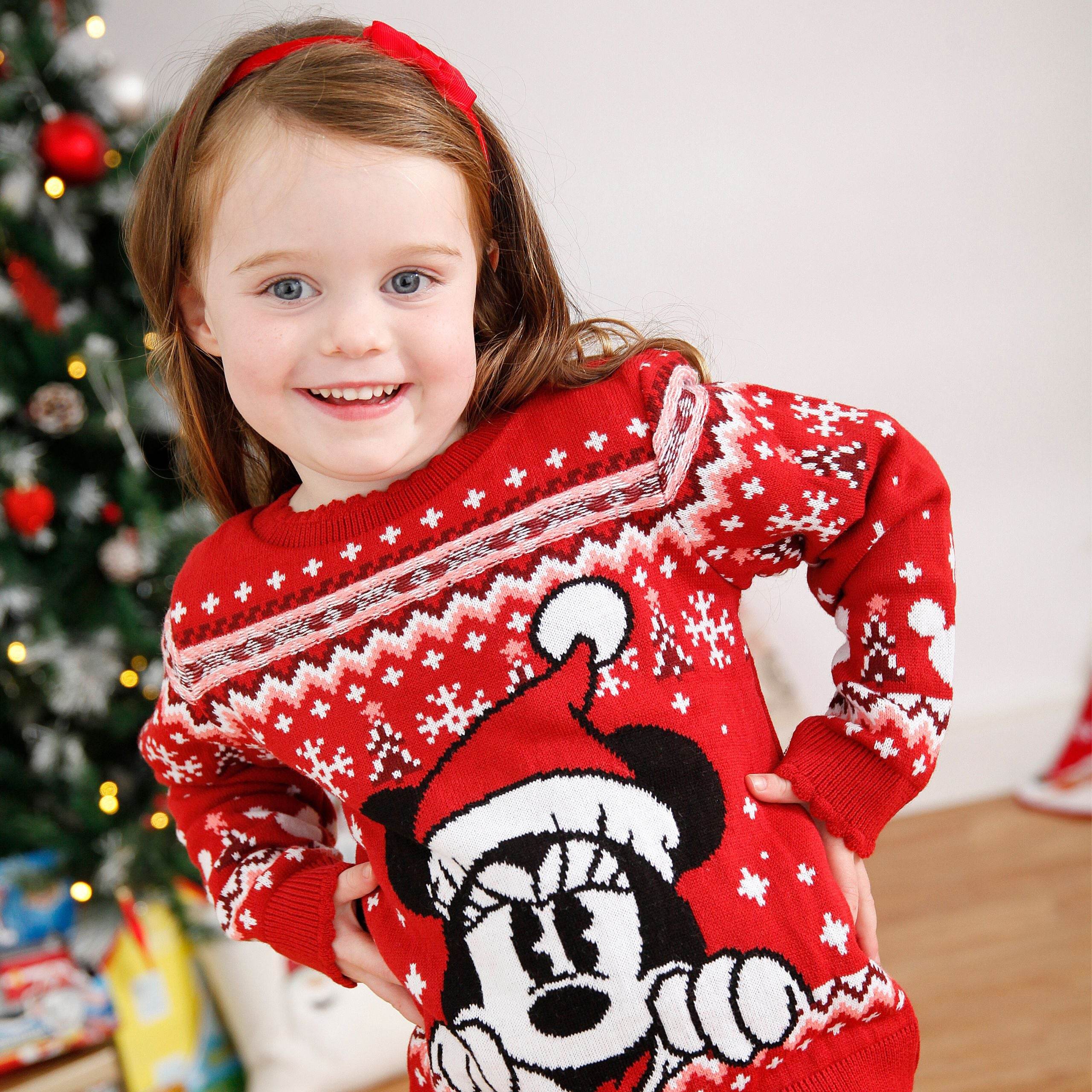 christmas jumper kinder pulli weihnachten Minnie Mouse Christmas Sweater Minnie Mouse Weihnachts-Pullover Kinder