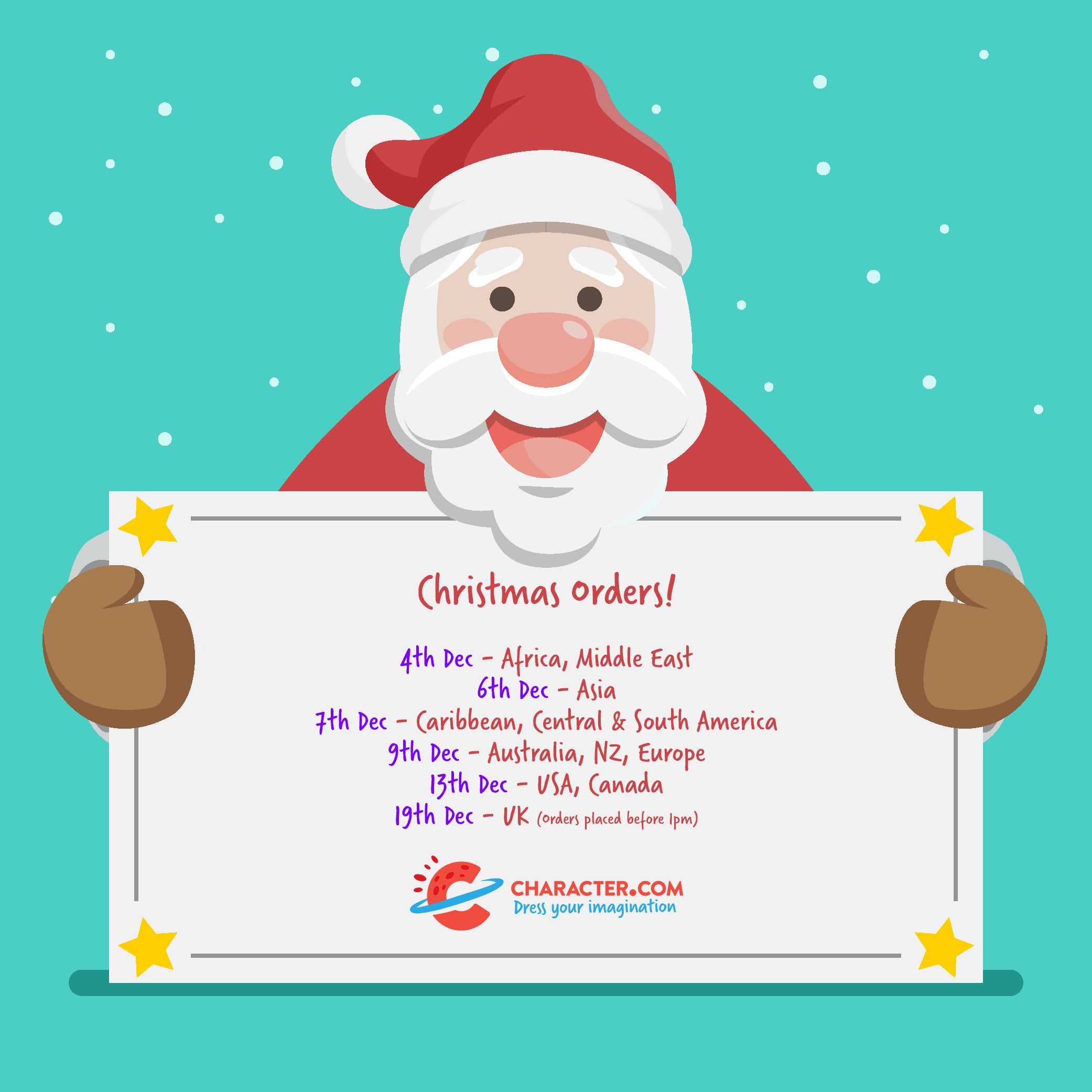 Christmas Order Dates - Character.com