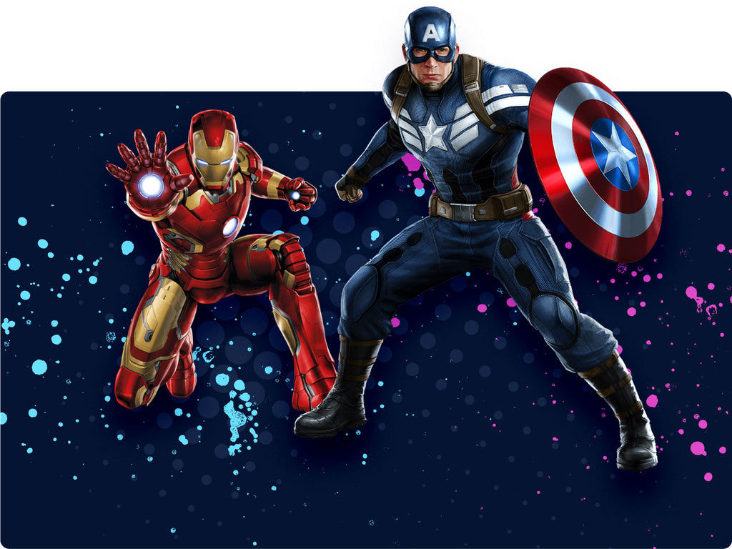 [Disney Store] Captain America and Iron Man Civil War Plastic Water Bottle  - New