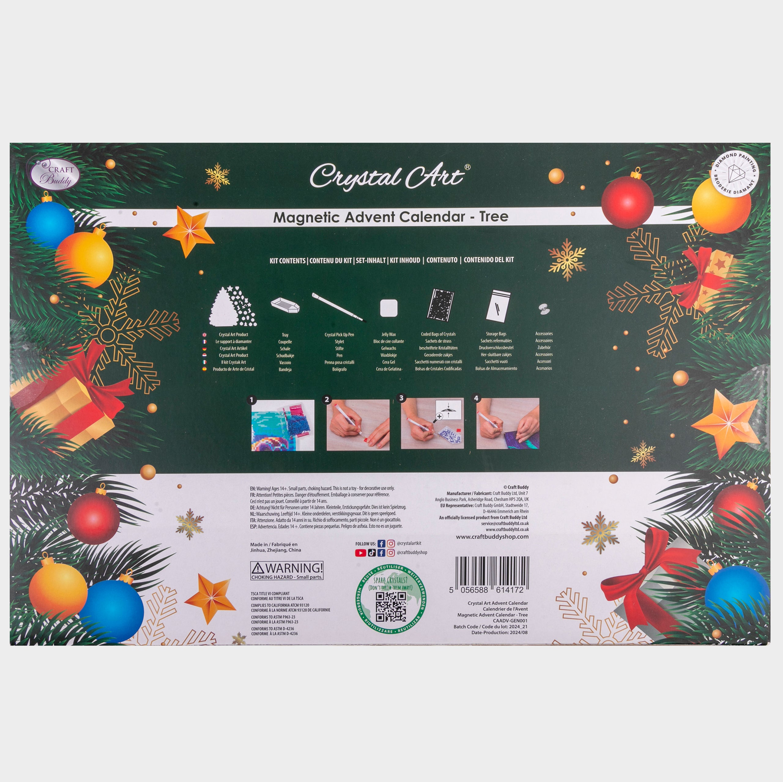 Craft Buddies Christmas Tree Magnetic Crystal Art Disney Advent Calendar