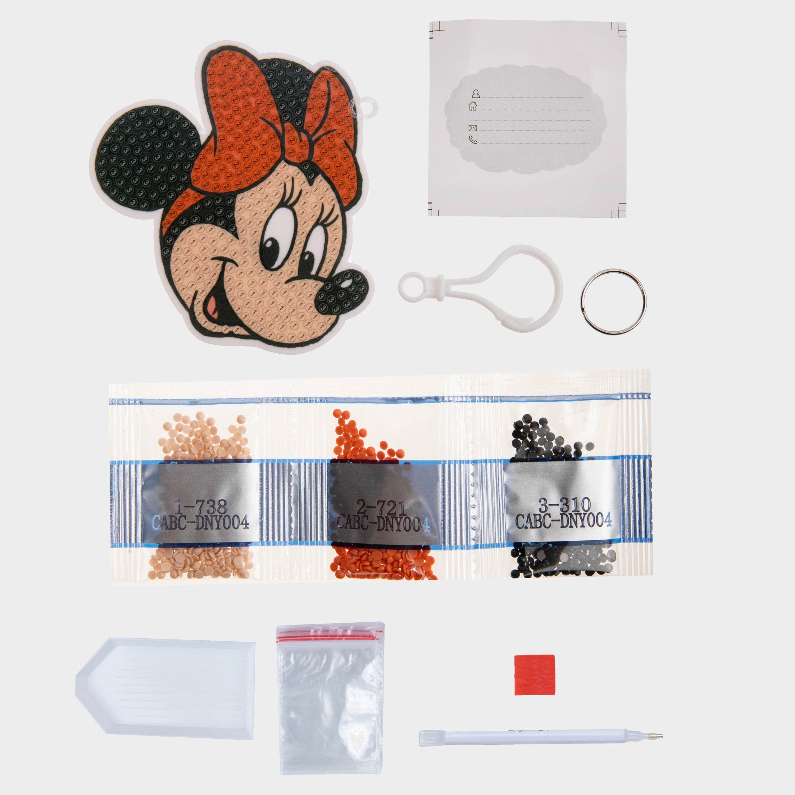 Disney Minnie Mouse Craft Buddies - Crystal Art Charm Keyring - Character.com