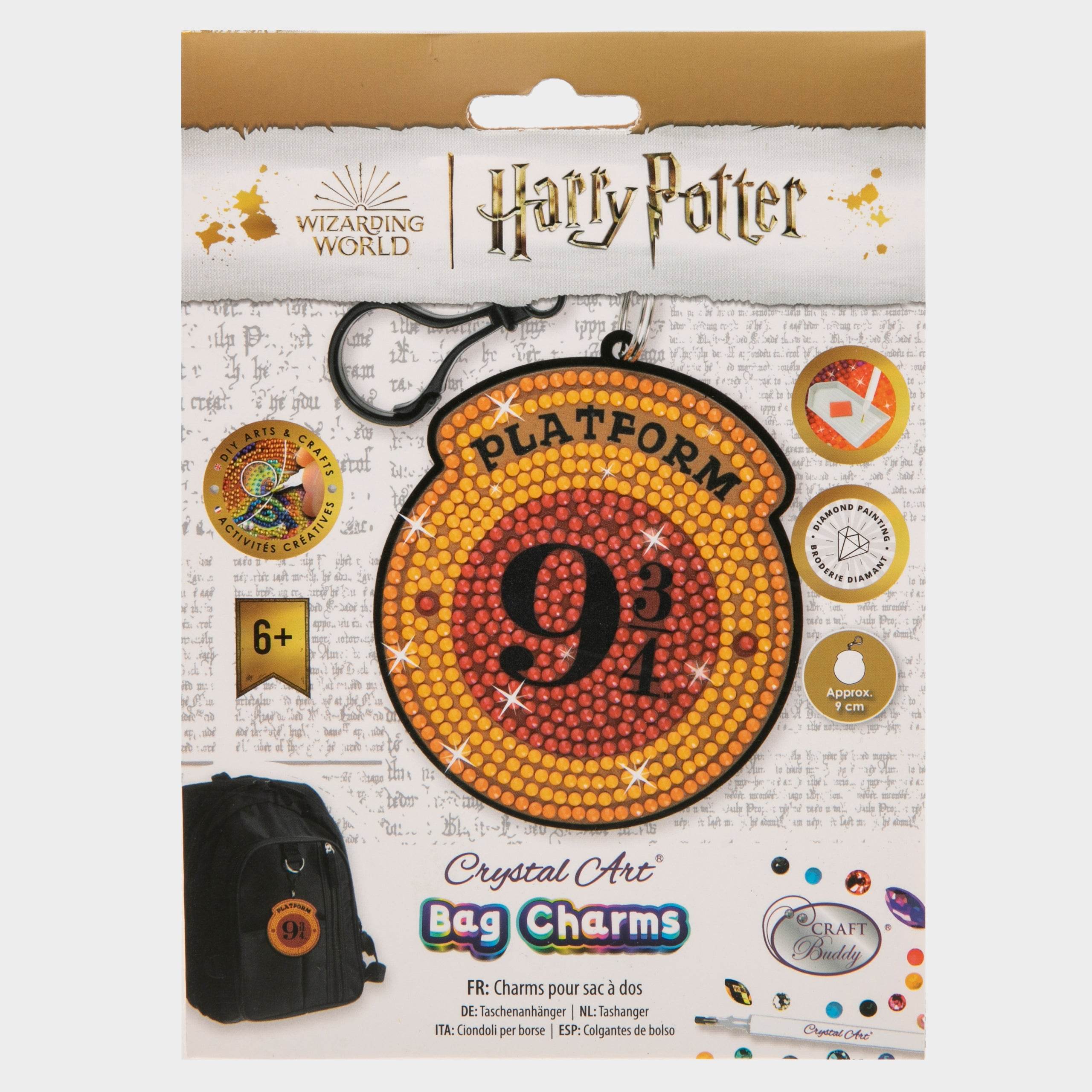 Harry Potter Platform 9 ¾ Crystal Art Bag Charm - Character.com