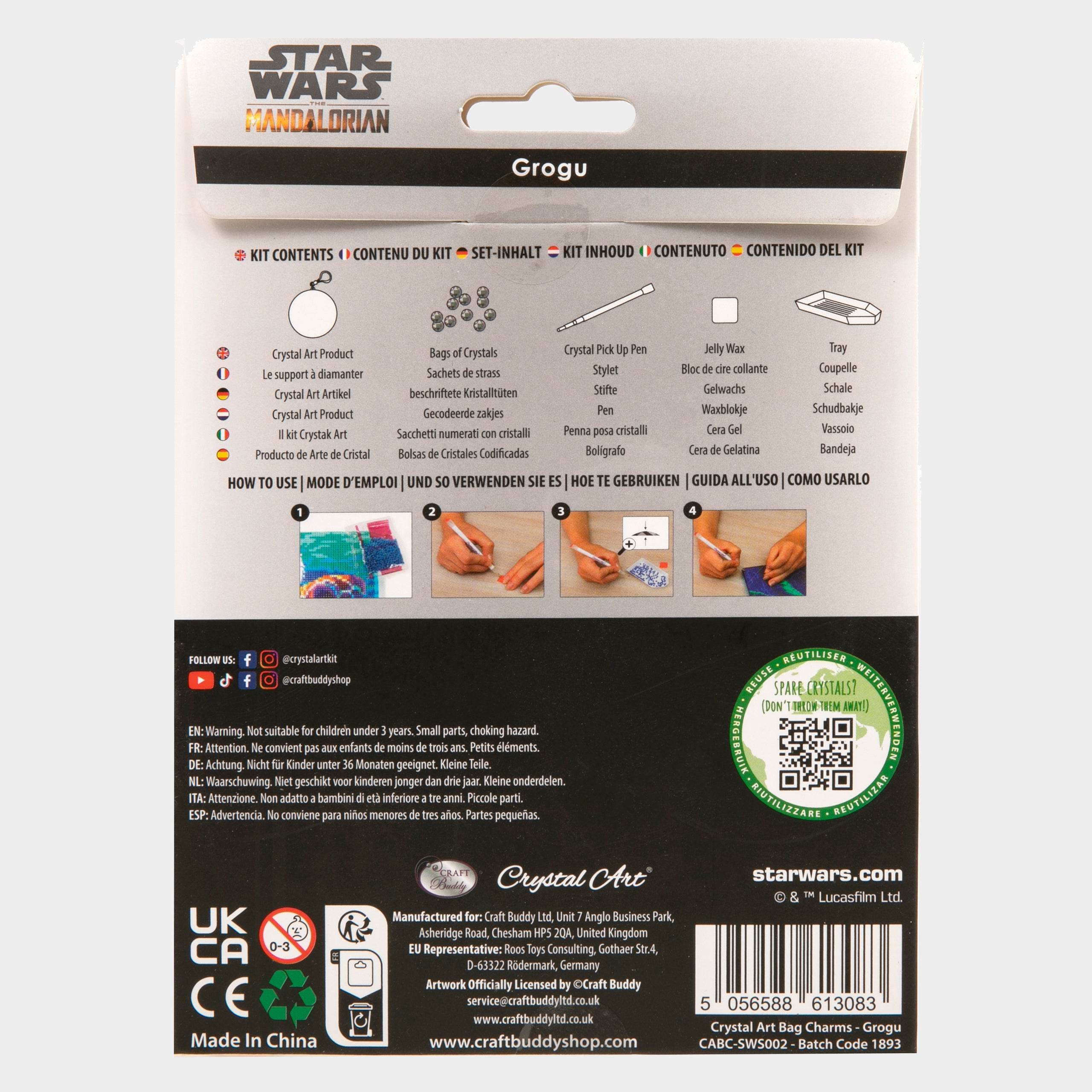 Star Wars Craft Buddies - Grogu Crystal Art Keyring - Character.com