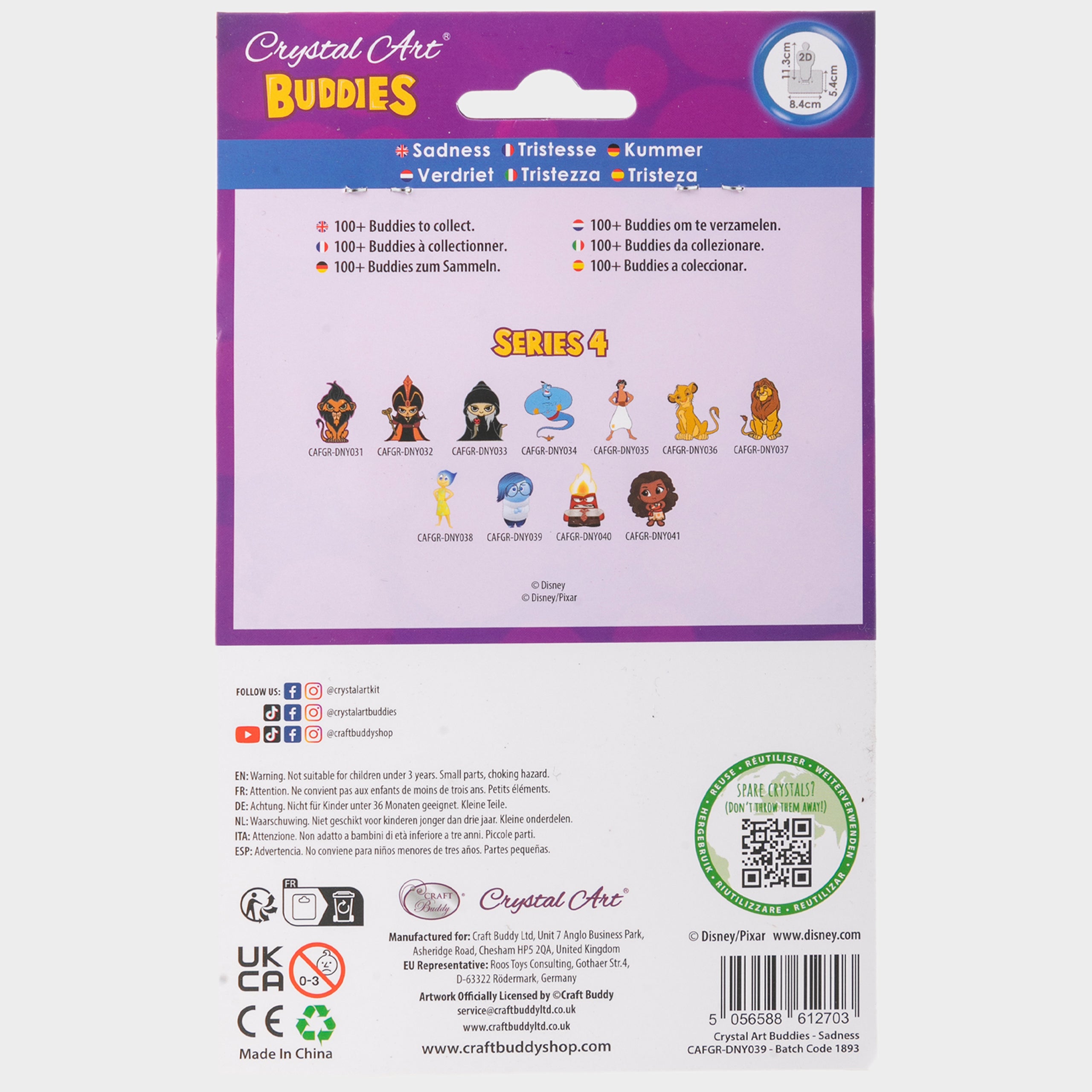 Inside Out Sadness Crystal Art