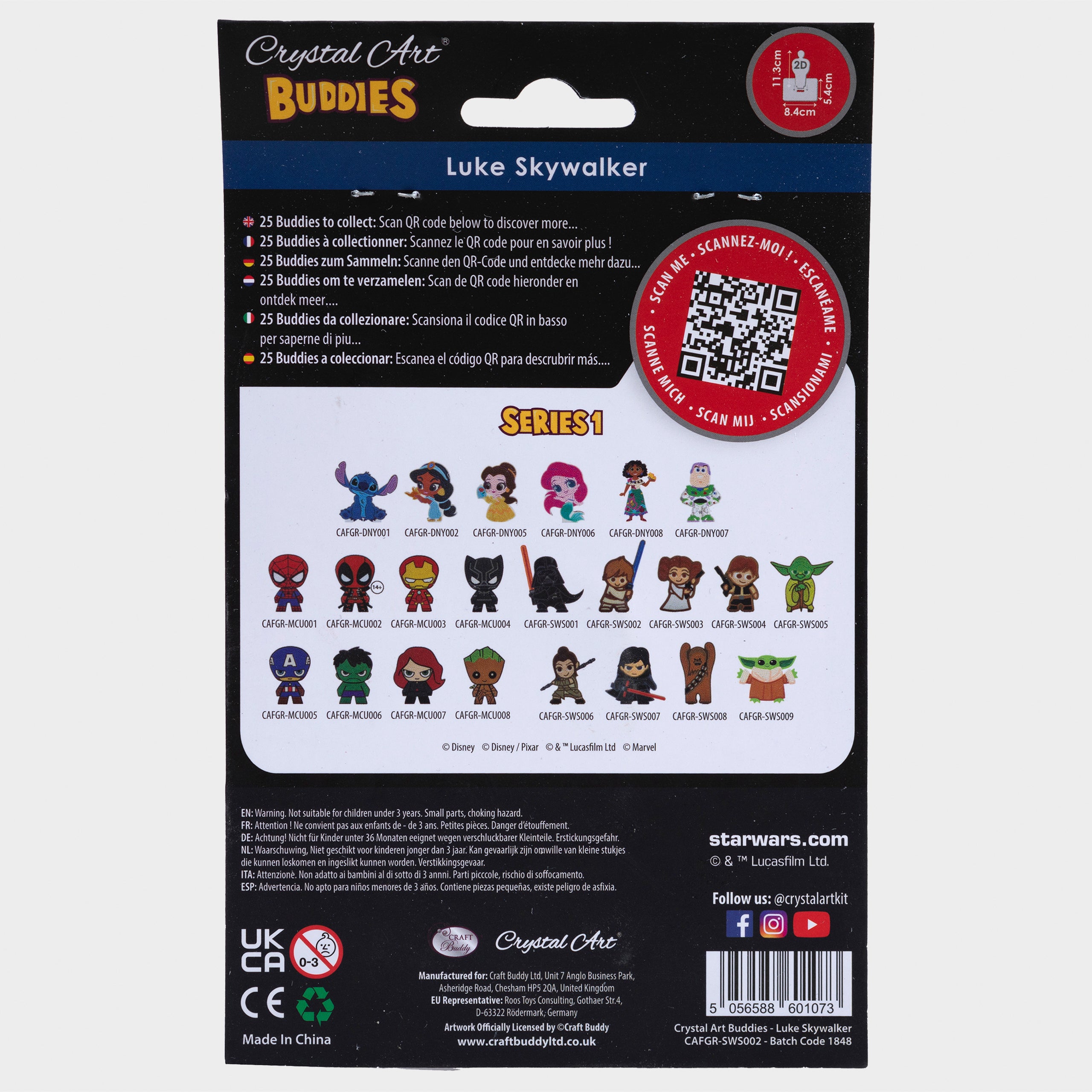 Star Wars Luke Skywalker Crystal Art Buddy