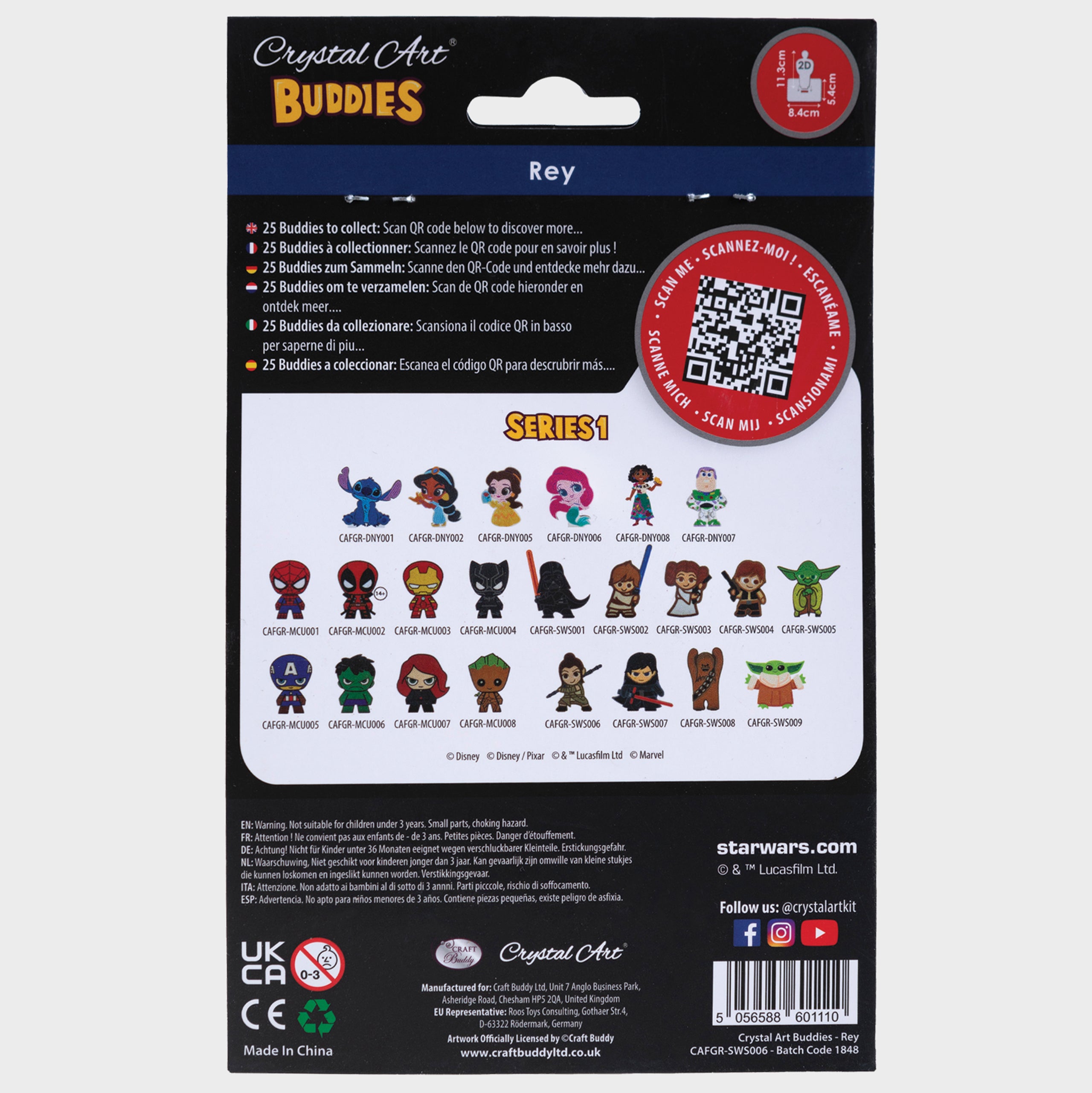 Star Wars Rey Crystal Art Buddy