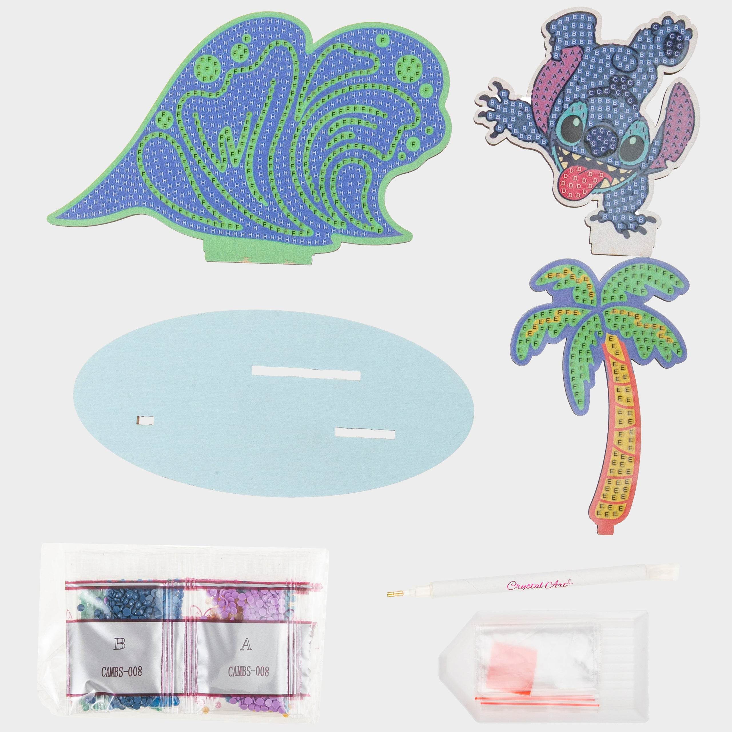 Lilo & Stitch Surfing Scene Sparkle Crystal Art Buddy - Character.com