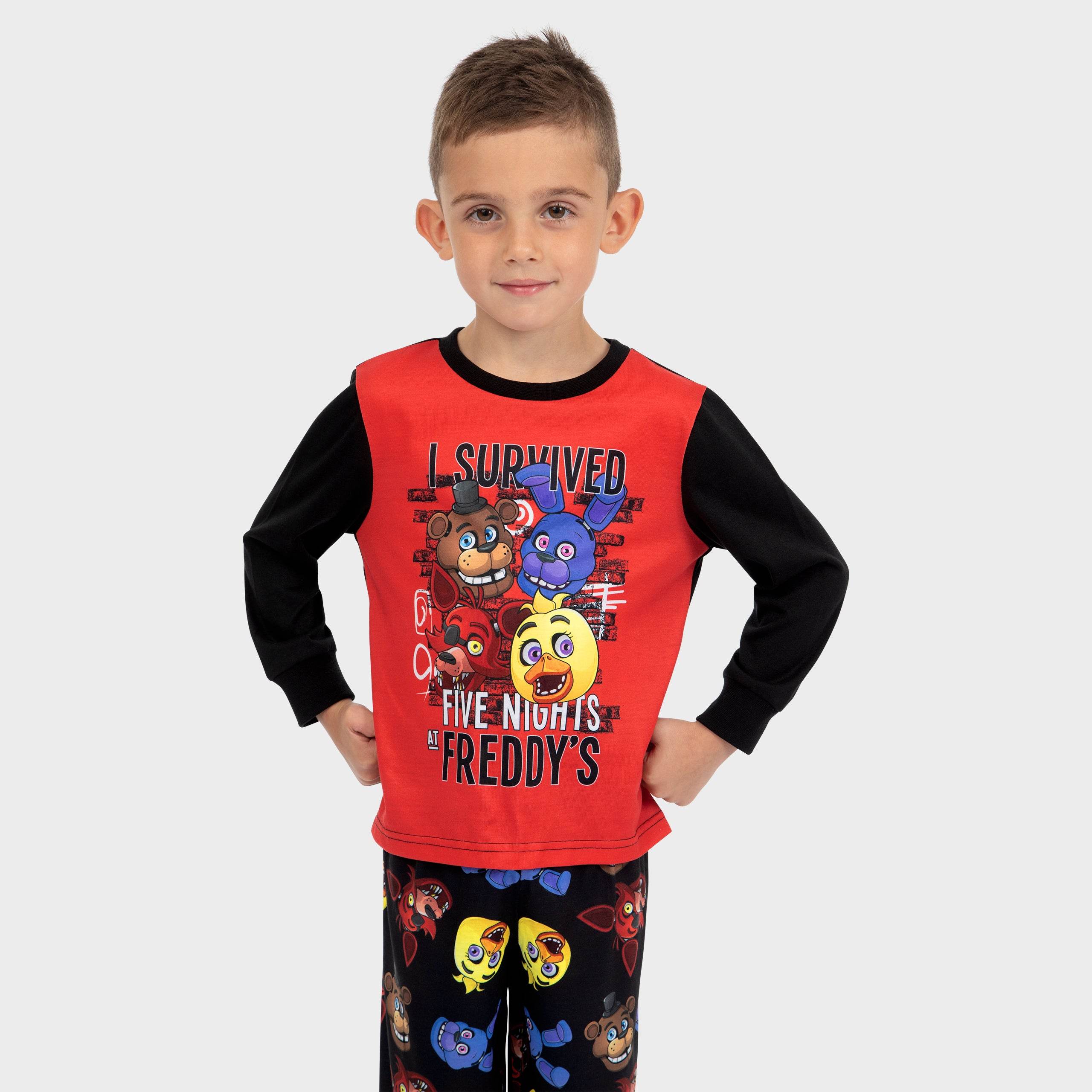 Five Nights at Freddys Boys Pyjamas I FNAF PJs | Long Sleeve | Red ...