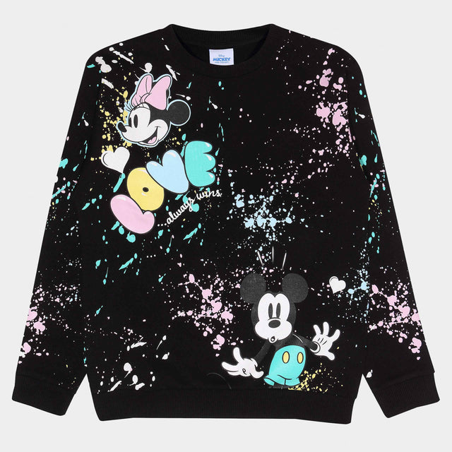 Disney Mickey Paint Splatters Sweatshirt
