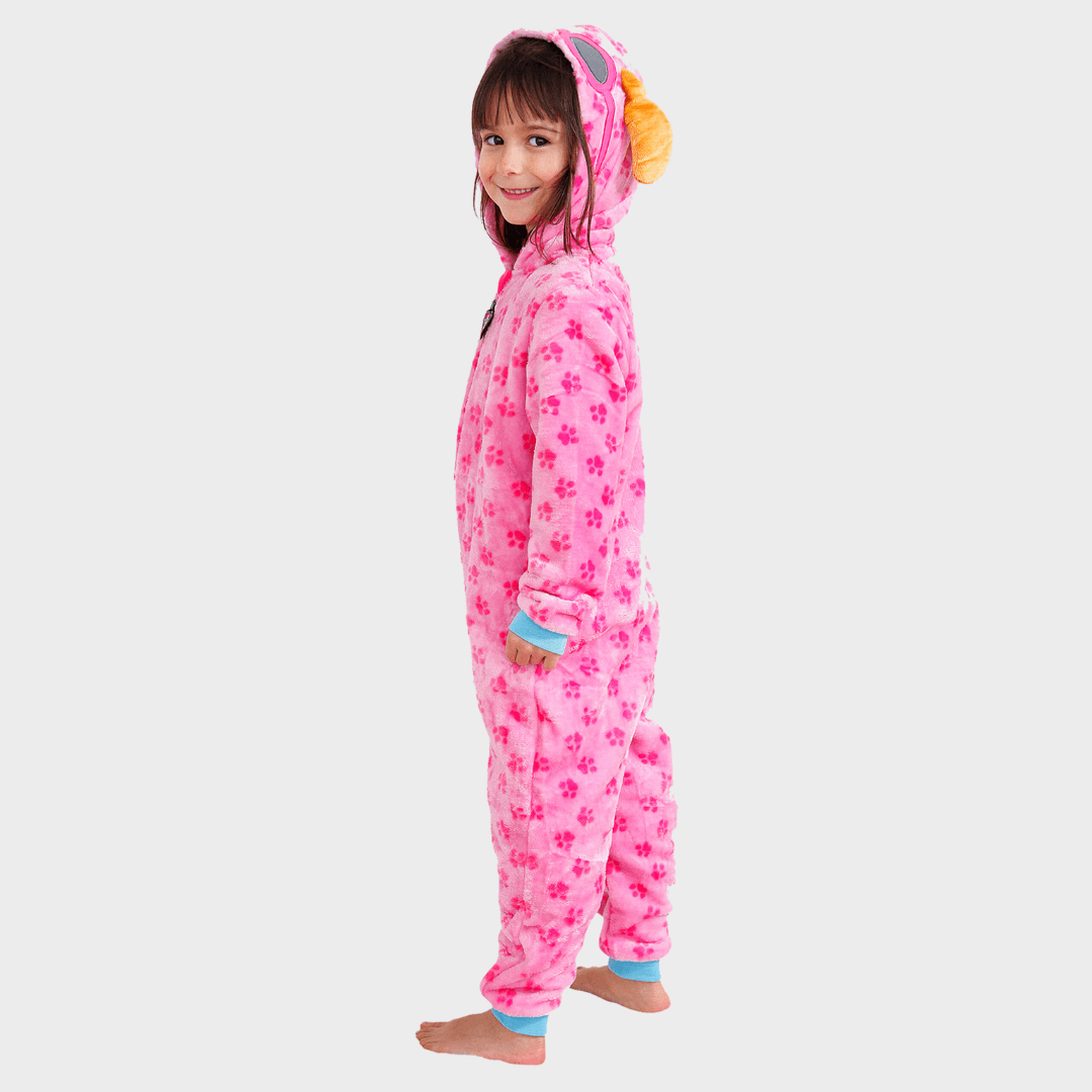PAW PATROL Onesie Skye slaapoverall voor meisjes, fleece pyjama voor kinderen