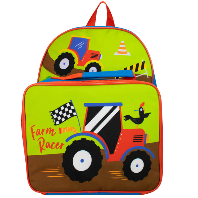 Harry Bear Tractor Backpack and Lunchbag Set