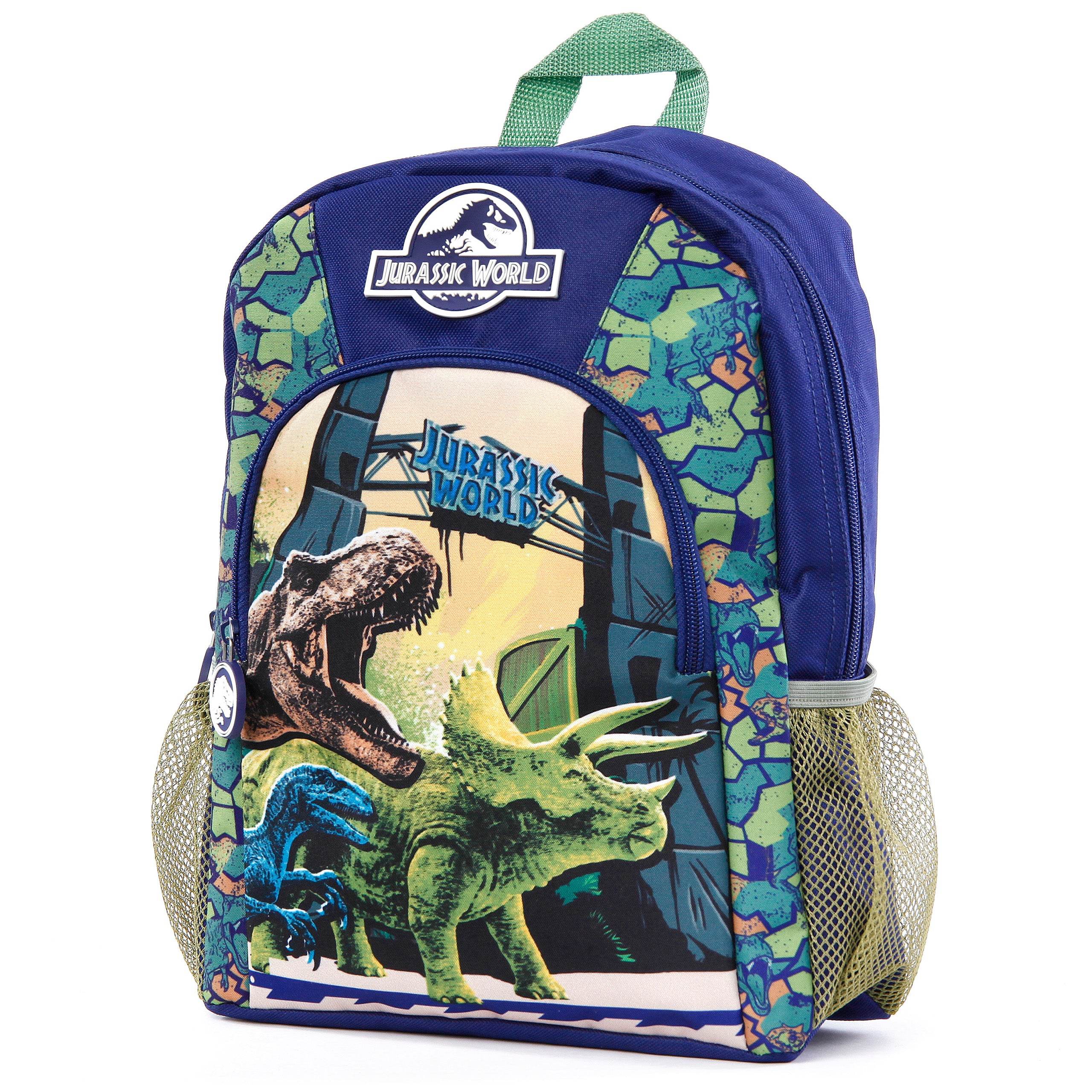 Jurassic Park Kids Backpack Boys Dinosaur School Bag Navy