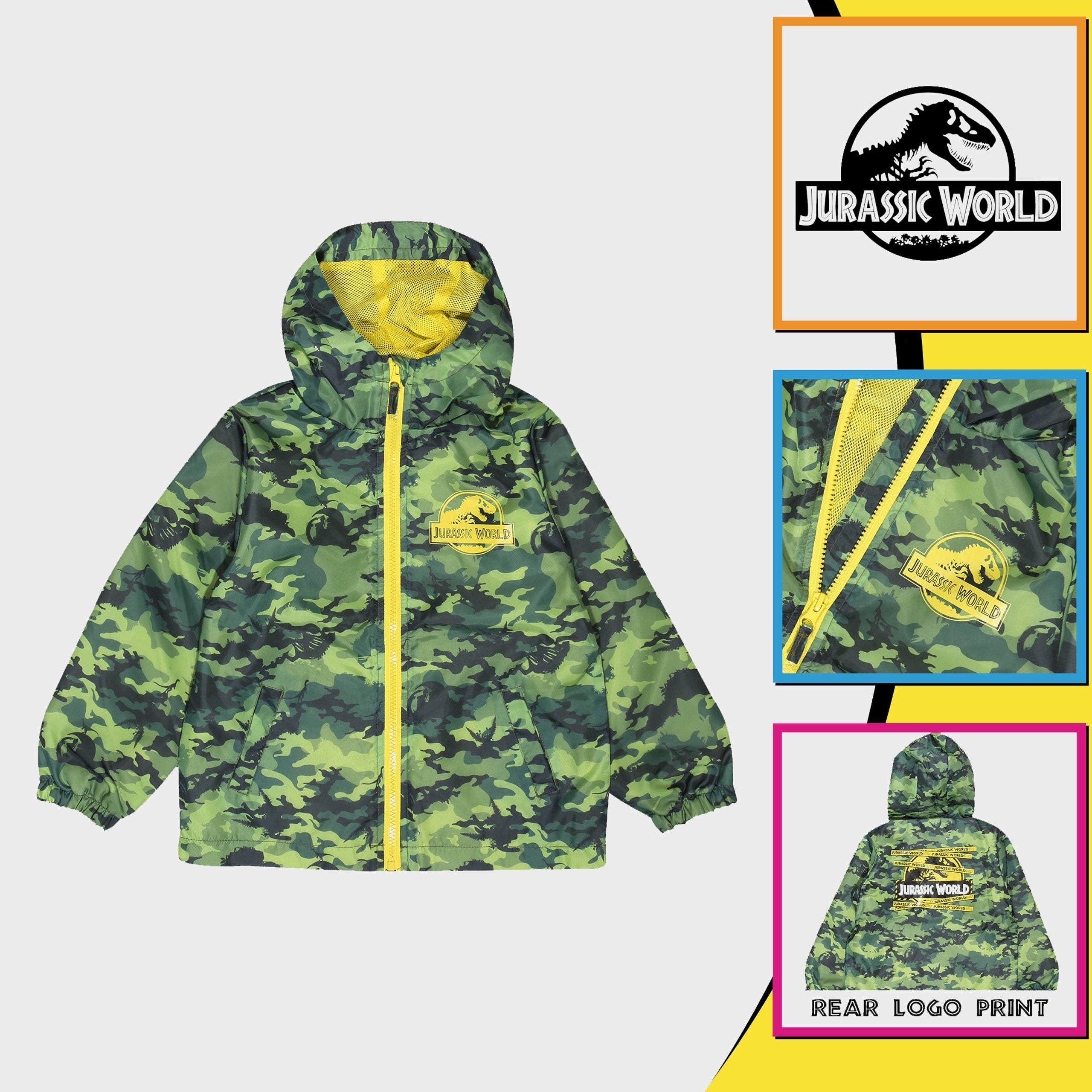 Jurassic World Camo Rain Coat