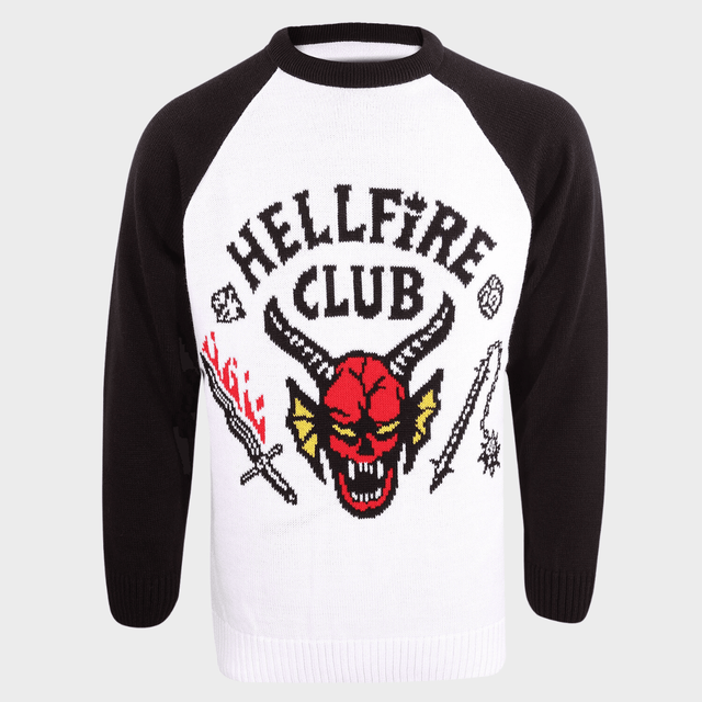 Adults Stranger Things Hellfire Club Knitted Jumper - Character.com