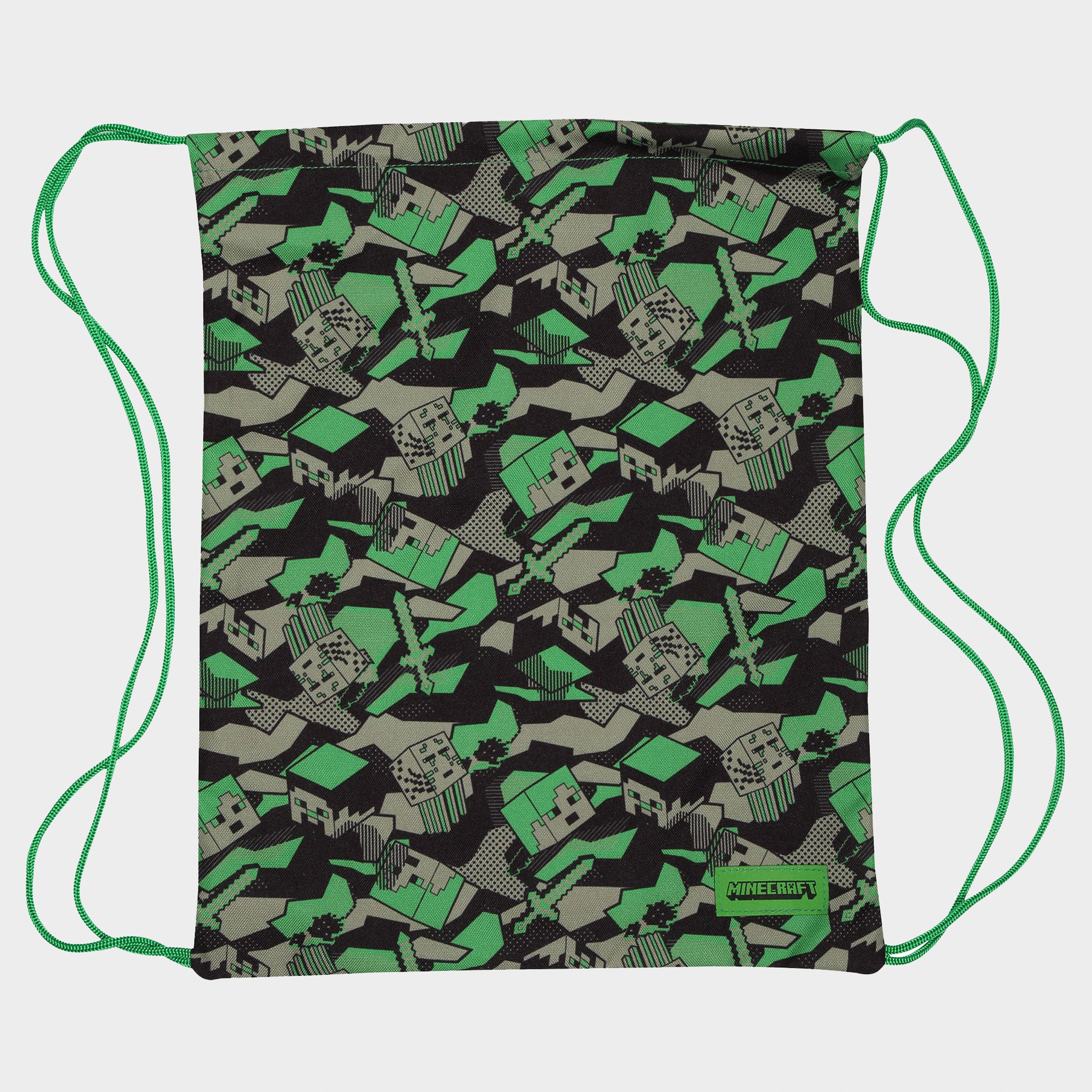 Minecraft Camo Creeper Kids Gym Bag