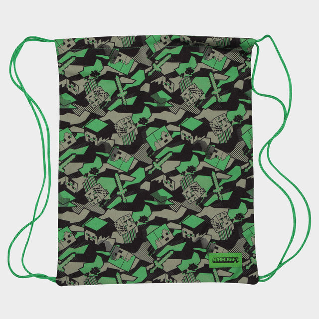 Minecraft Camo Creeper Kids Gym Bag