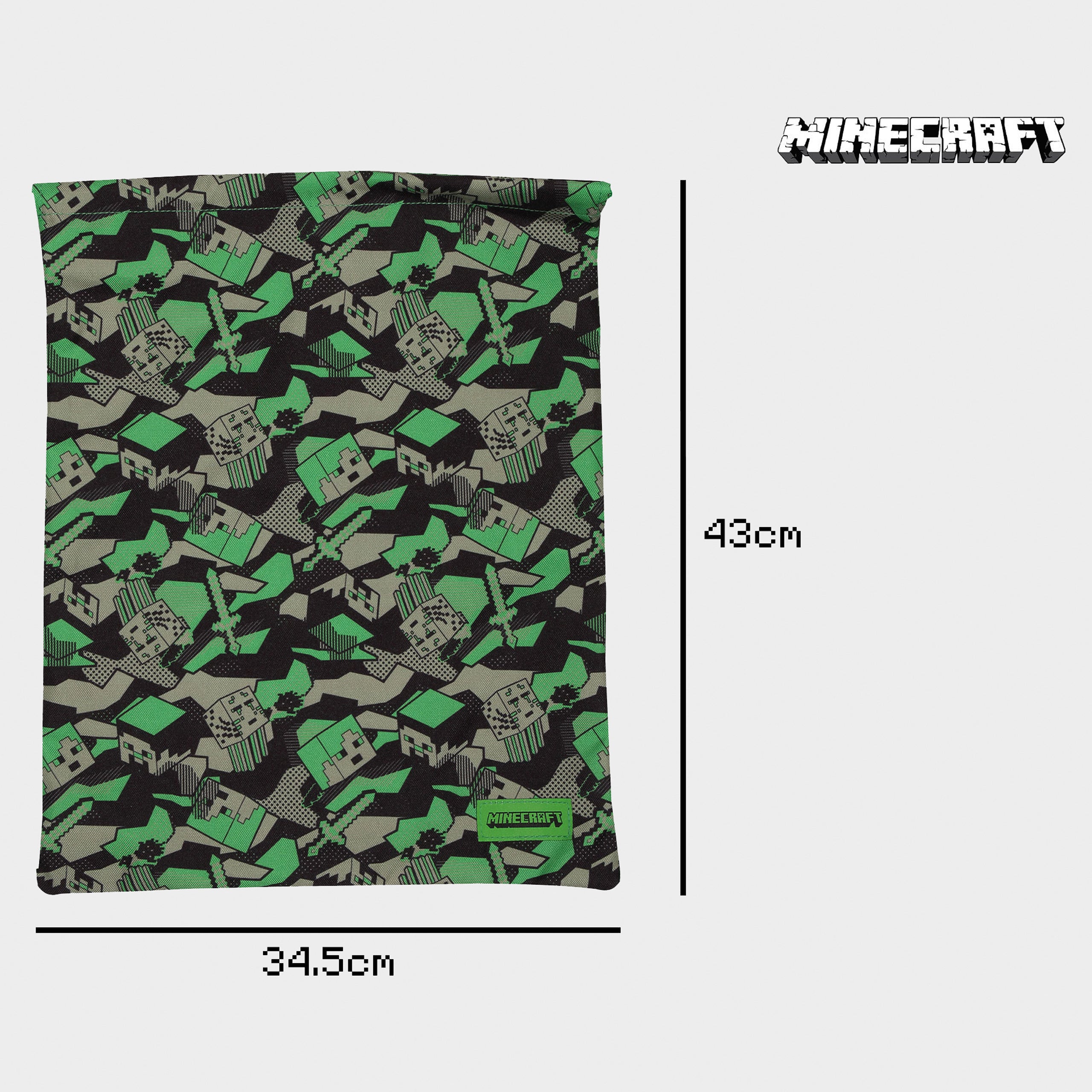 Minecraft Camo Creeper Kids Gym Bag