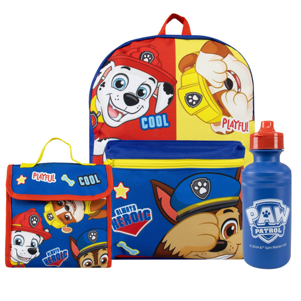 Paw Patrol Backpack Set Chase and Rubble Lunch Bag