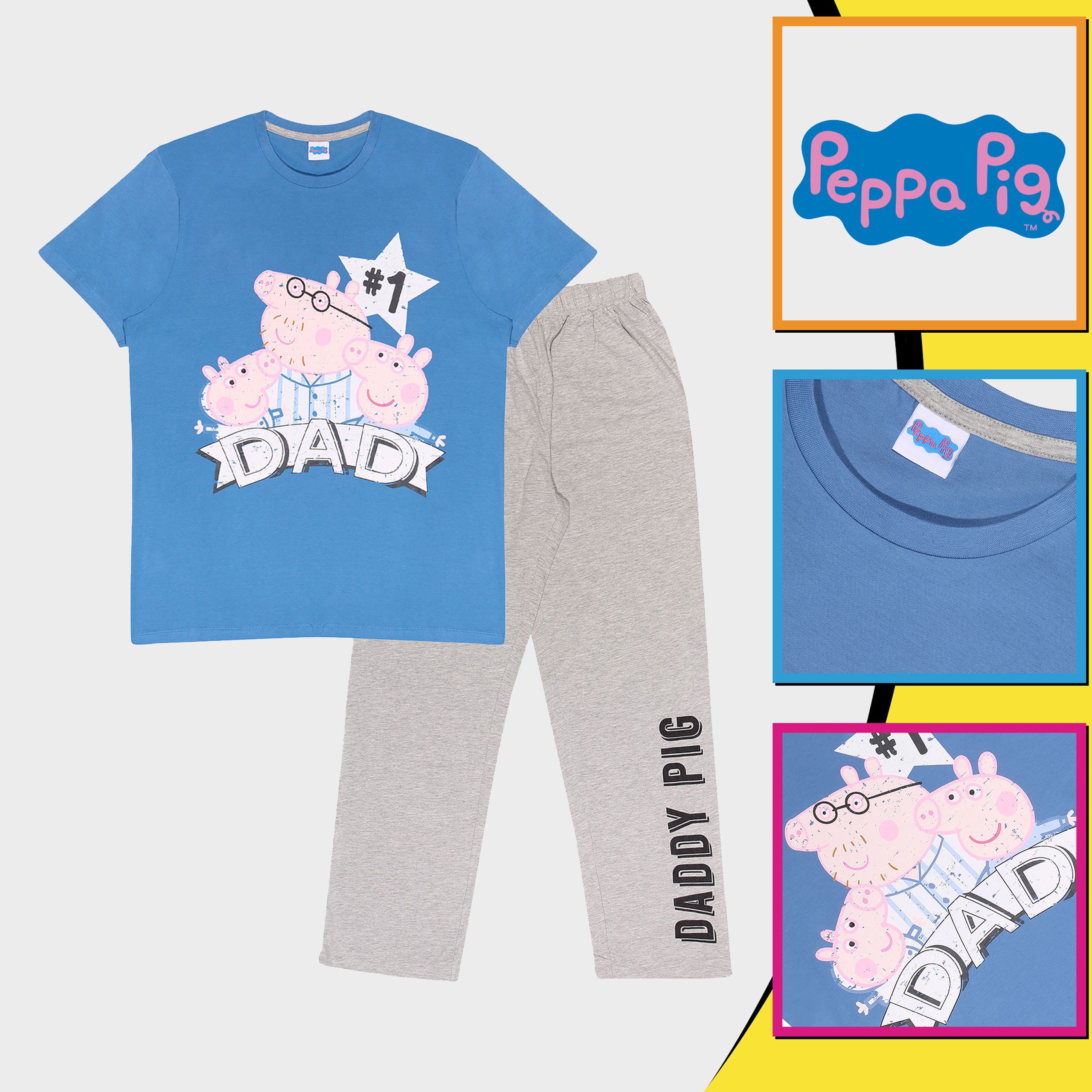 Peppa Pig Number 1 Dad Adults Pyjamas Set